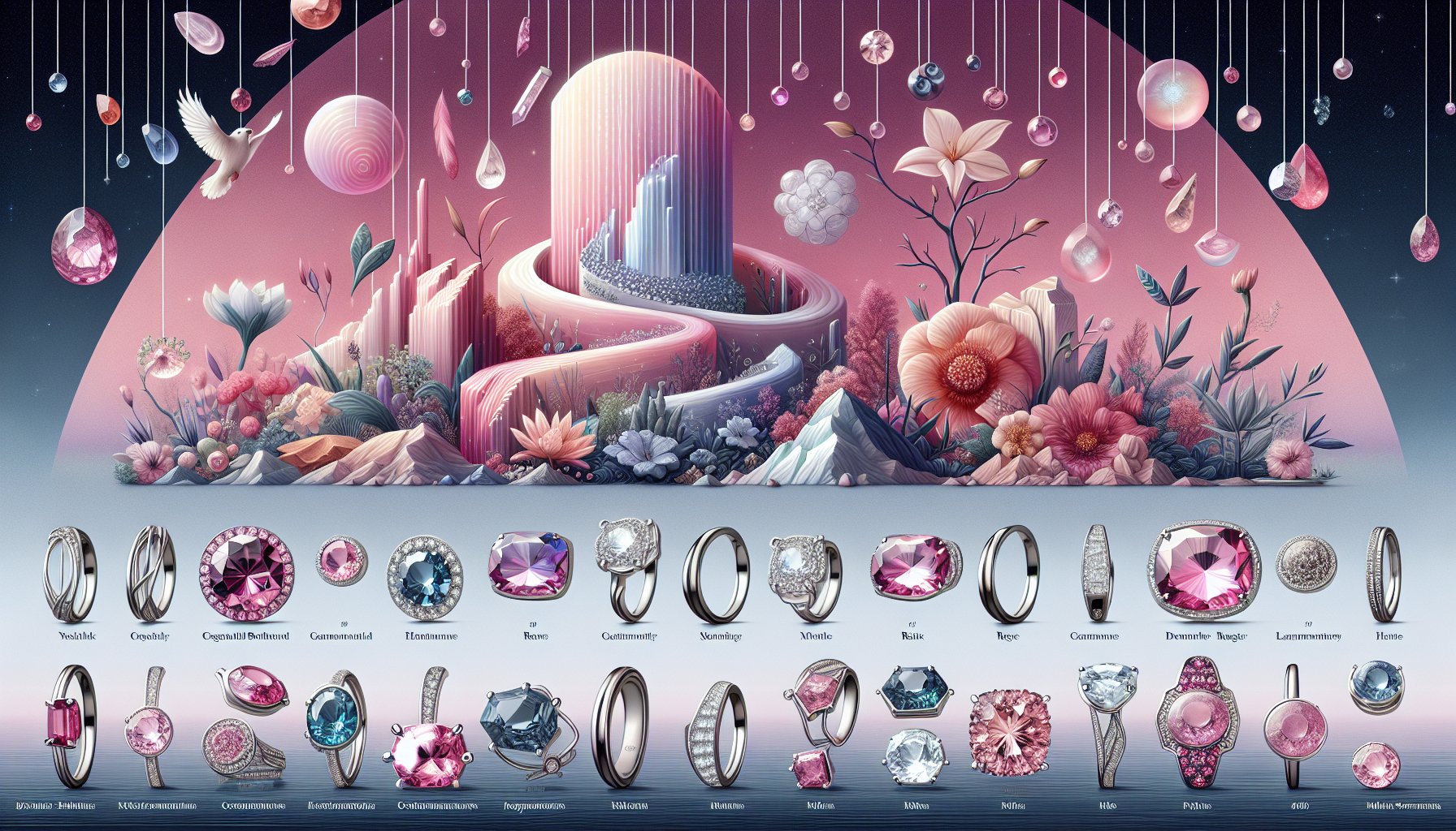 Five unique birthstone jewelry ideas for personalized gifts in 2025, featuring custom creations and layered rings.