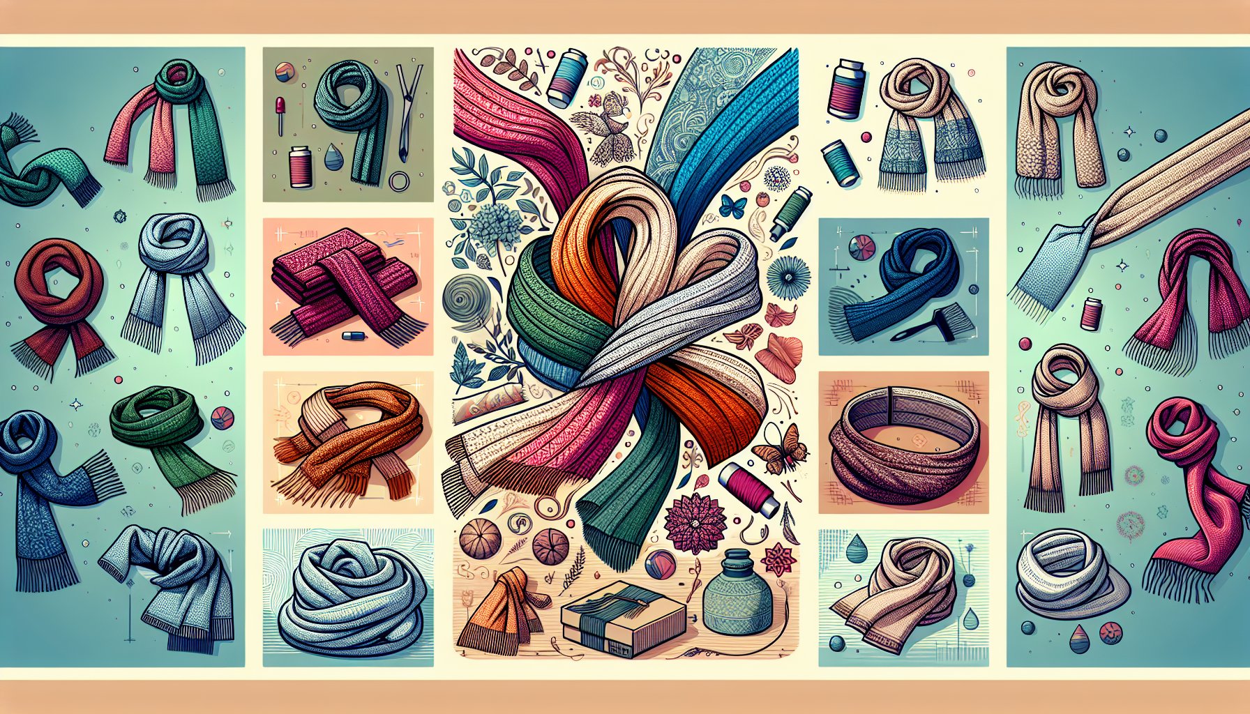 Comprehensive scarf selection guide featuring seasonal styles, eco-friendly options, and care tips for versatile fashion.