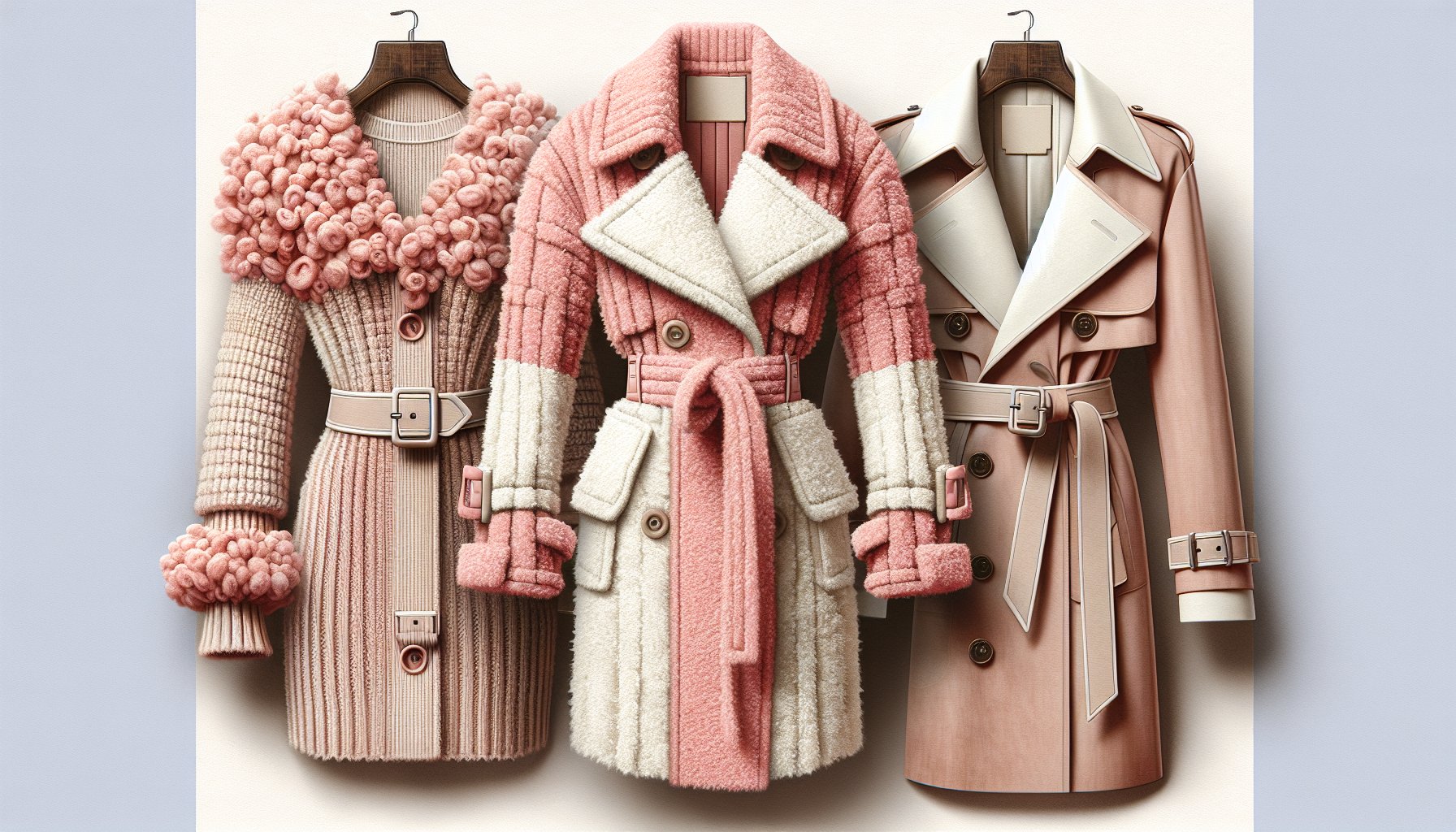 Five iconic outerwear looks featuring Coco Chanel's boucle and Audrey Hepburn's trench coat, highlighting sustainable fashion trends.