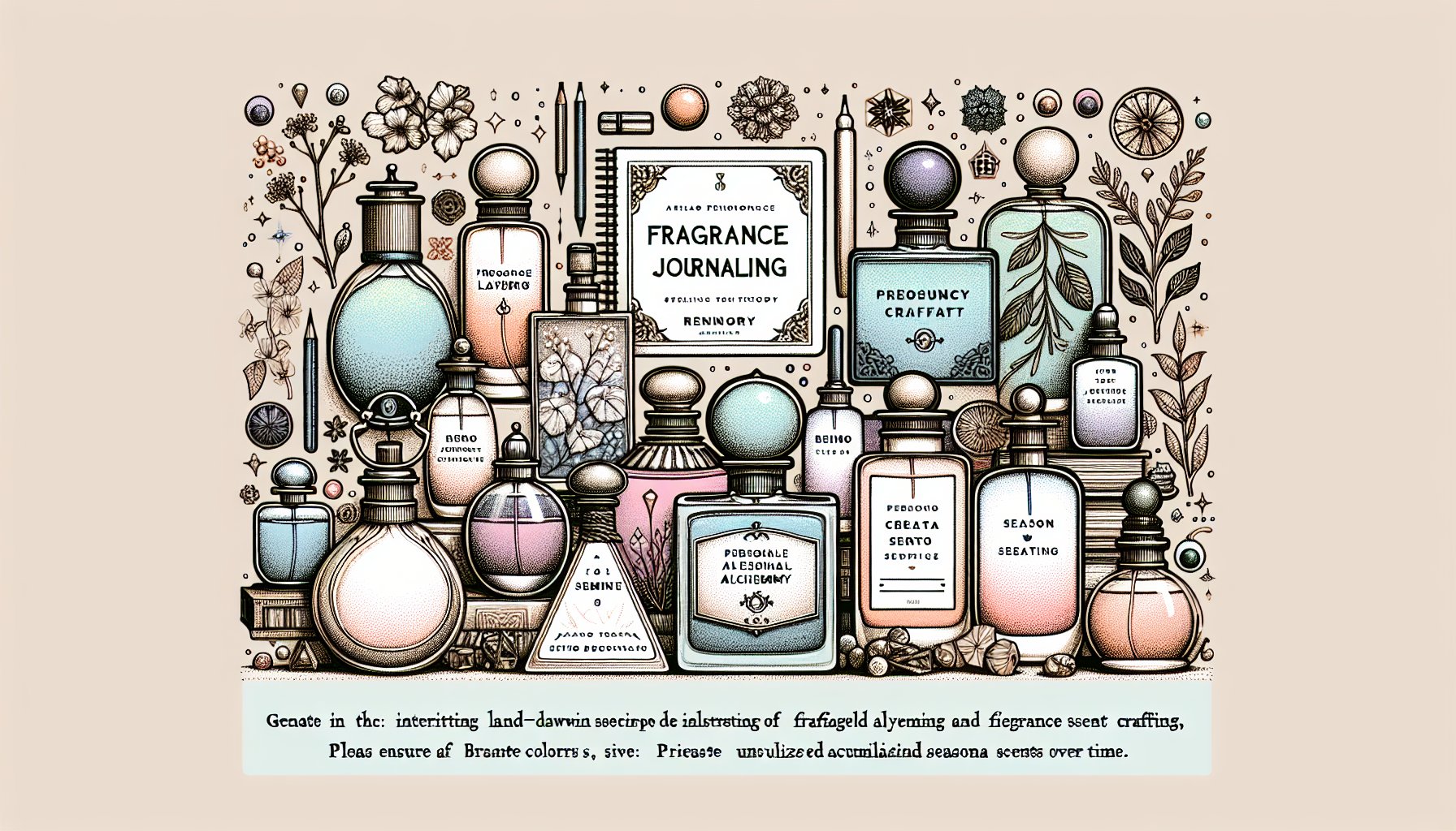 Nine fragrance layering techniques for personalized scent crafting, featuring seasonal scents and fragrance journaling tips.