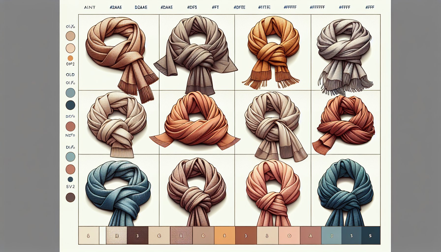 Guide to choosing scarves as fashion accessories, including fabric types, knotting techniques, and seasonal styles from Espace Cannelle.