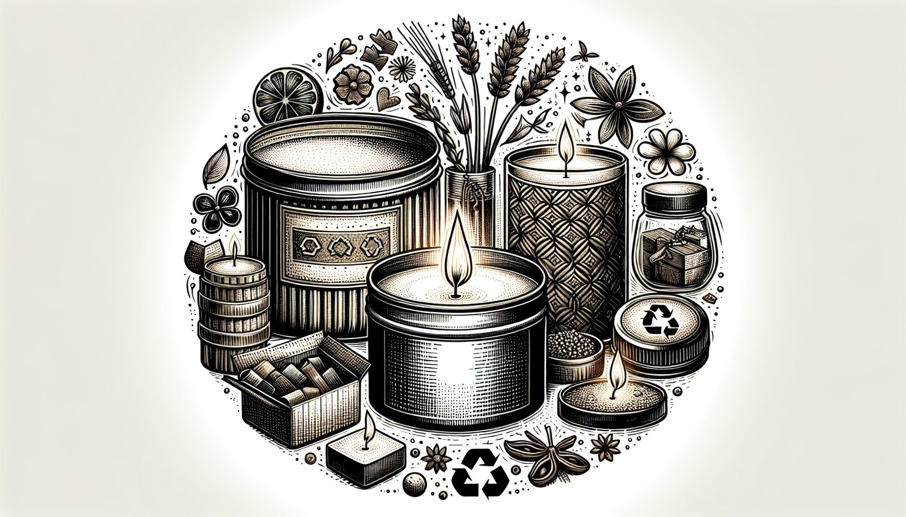 Eco-friendly candles made from sustainable beeswax, soy, and coconut wax with natural fragrances and ethical production practices.