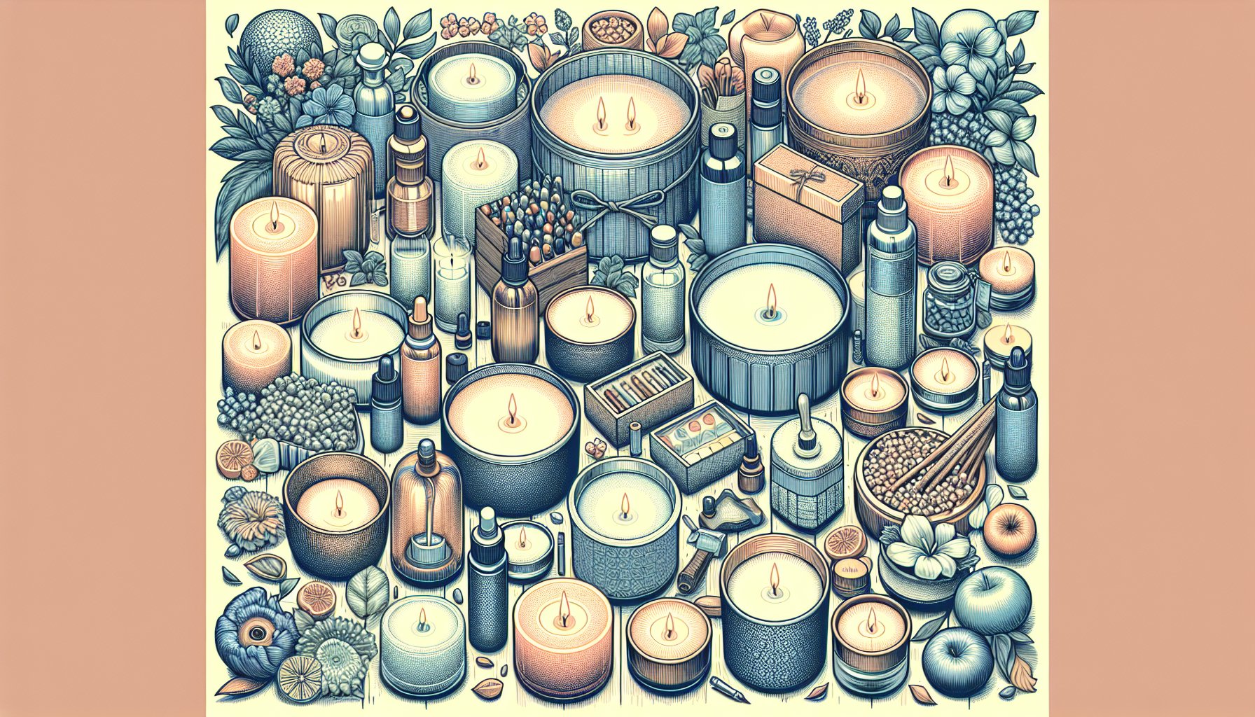 Comprehensive guide on choosing home candles, including scented options, care tips, DIY projects, and fragrance families.