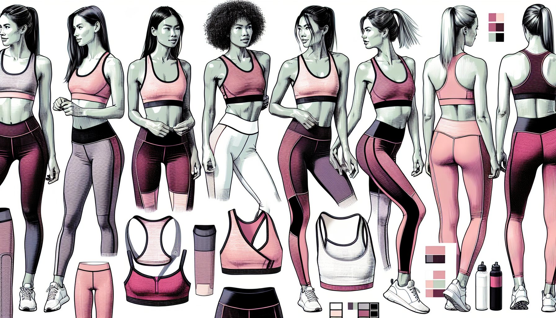 Nine stylish fitness tops for active women, featuring sustainable materials and moisture-wicking fabrics for eco-friendly workouts.