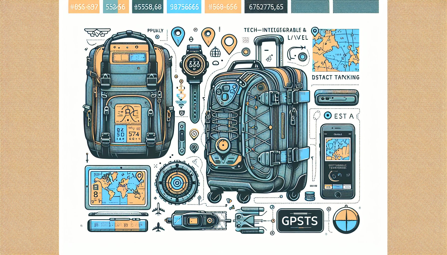 Tech-integrated bags for digital nomads: GPS tracking luggage and sustainable travel accessories at Espace Cannelle, 2025 insights.