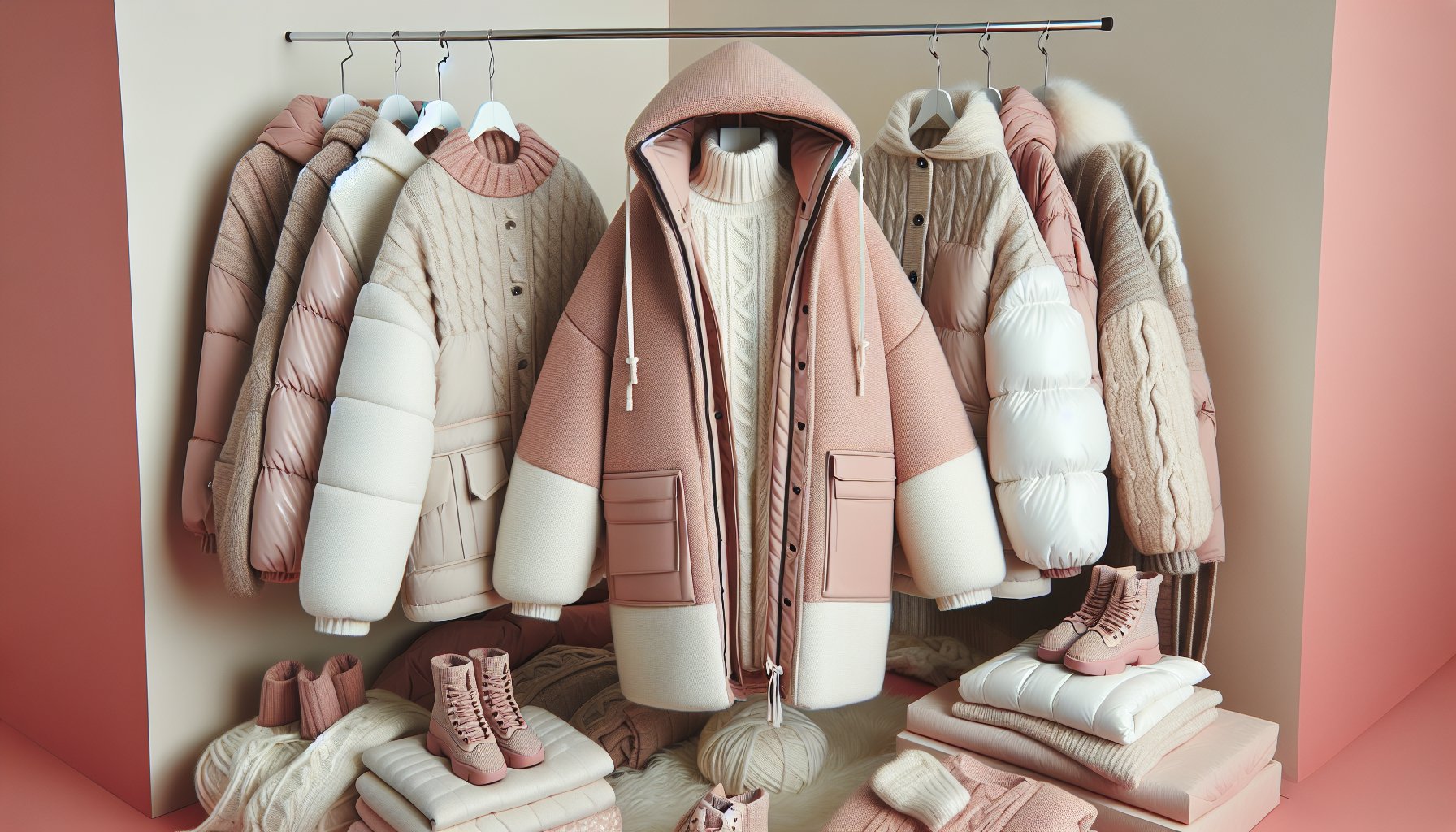 Winter outerwear trends featuring oversized coats, sustainable fashion, and tech-enhanced fabrics in chic vs. cozy styles.