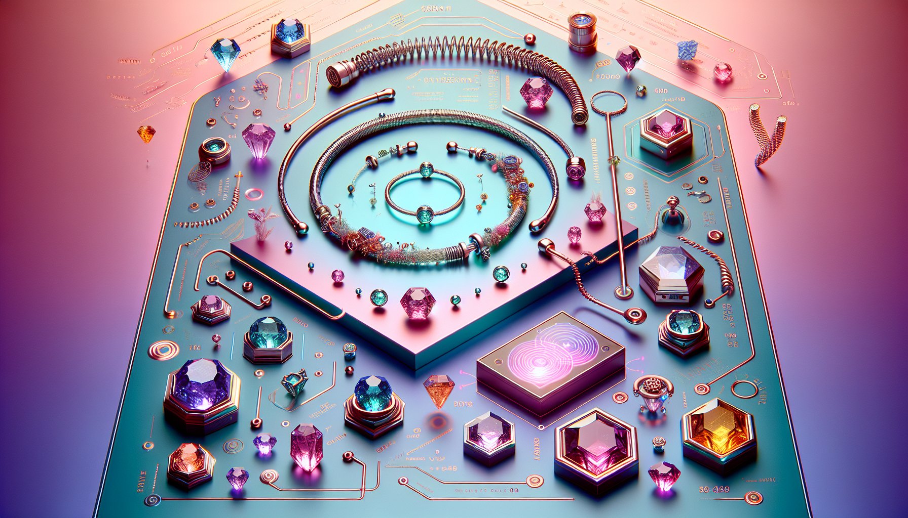 Six trending jewelry materials for 2025: sustainable, lab-grown gemstones, smart, upcycled, and genderless designs.