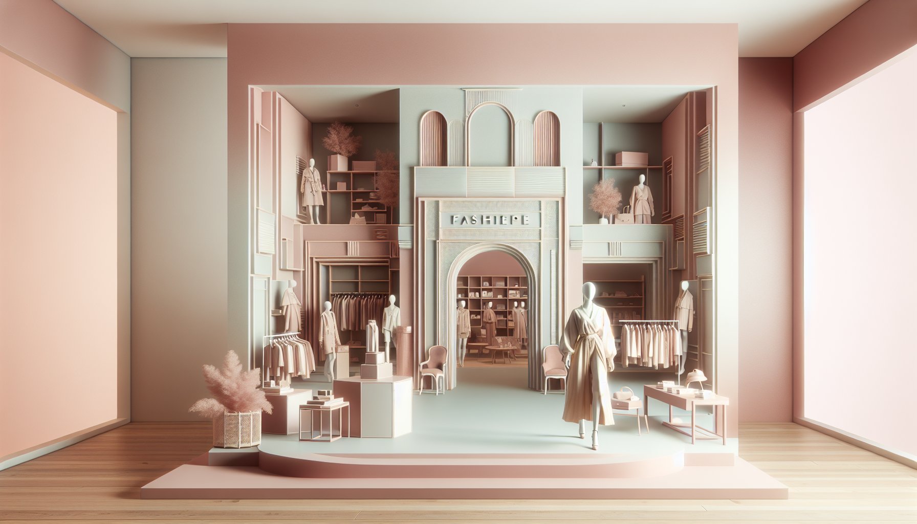 Luxury fashion concept store showcasing curated elegance, sustainability in fashion, and community engagement through eco-friendly practices.