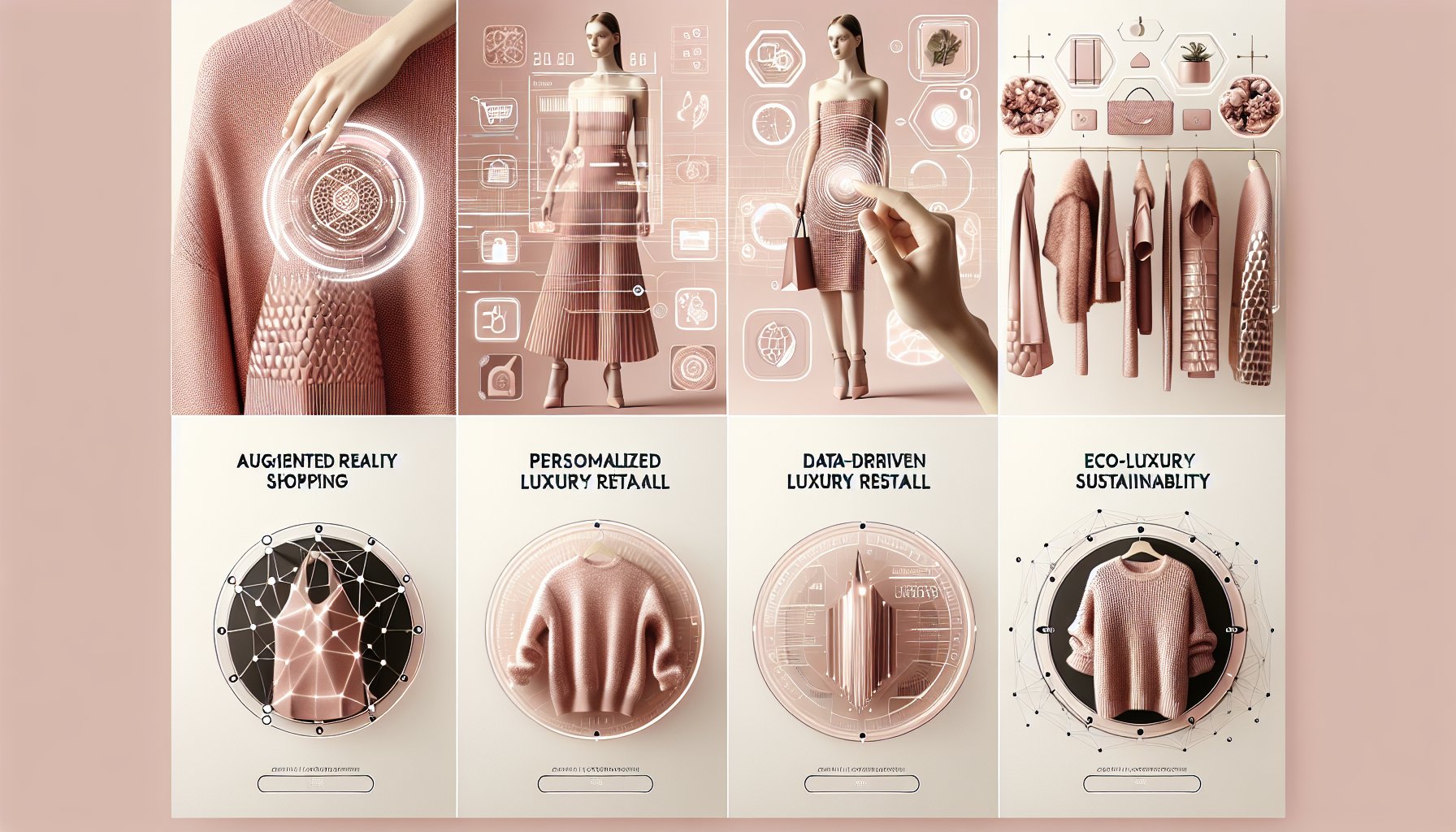 Digital technology transforms luxury fashion with AR shopping, personalized retail, data-driven design, and eco-sustainability.