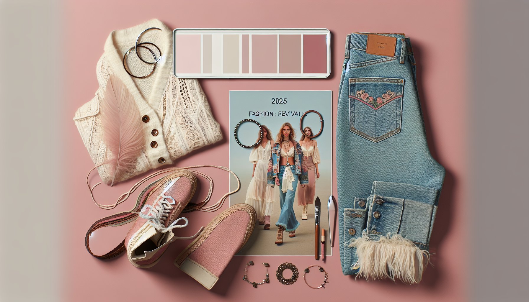 2025 fashion revival highlights vintage trends, featuring sustainable bohemian styles for eco-conscious consumers.