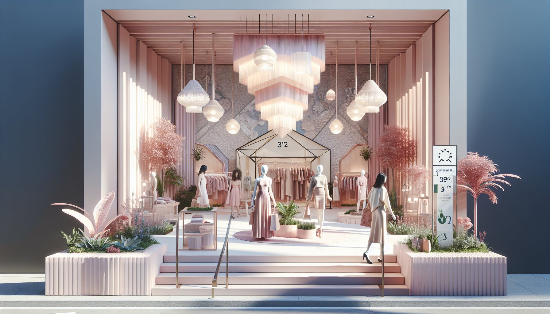 Luxury shopping experience in Miami Design District showcasing sustainable fashion and cultural narratives through experiential engagement.