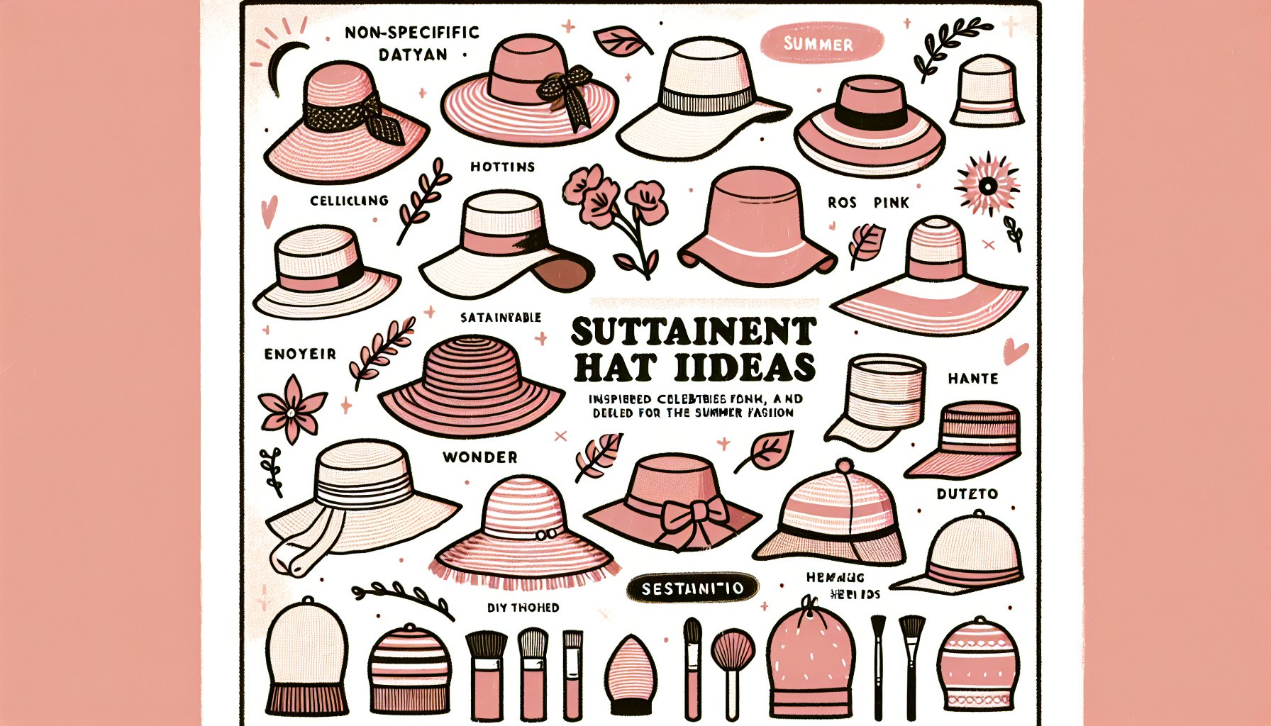 15 trendy celebrity-inspired hats for summer, featuring sustainable choices and DIY ideas for bold fashion statements.