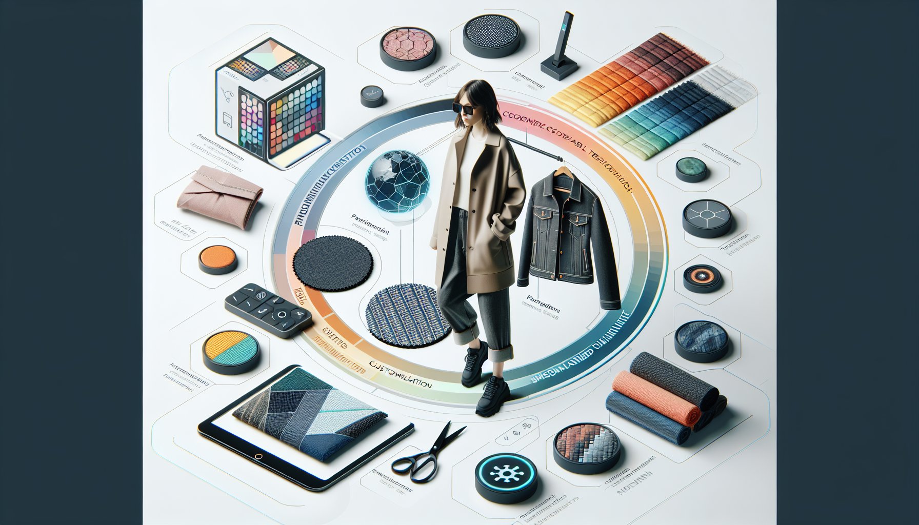 Tech-infused fashion in 2025 features sustainable materials, smart textiles, personalized customization, and augmented reality shopping.