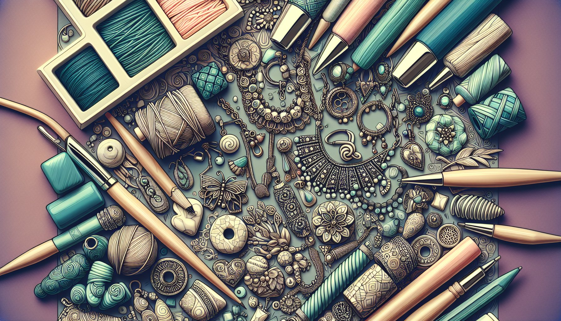 DIY jewelry making projects for 2025, featuring upcycled elegance and polymer clay for personal expression in crafting.