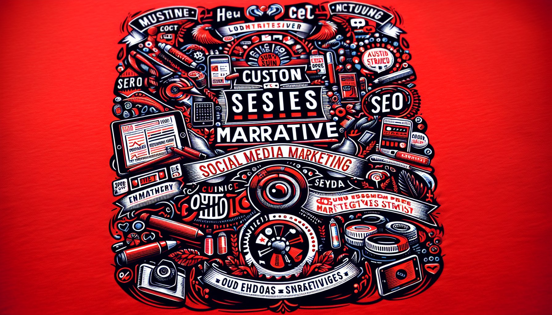 Effective online marketing for custom t-shirts through brand narrative, social media, SEO strategies, and audience engagement.