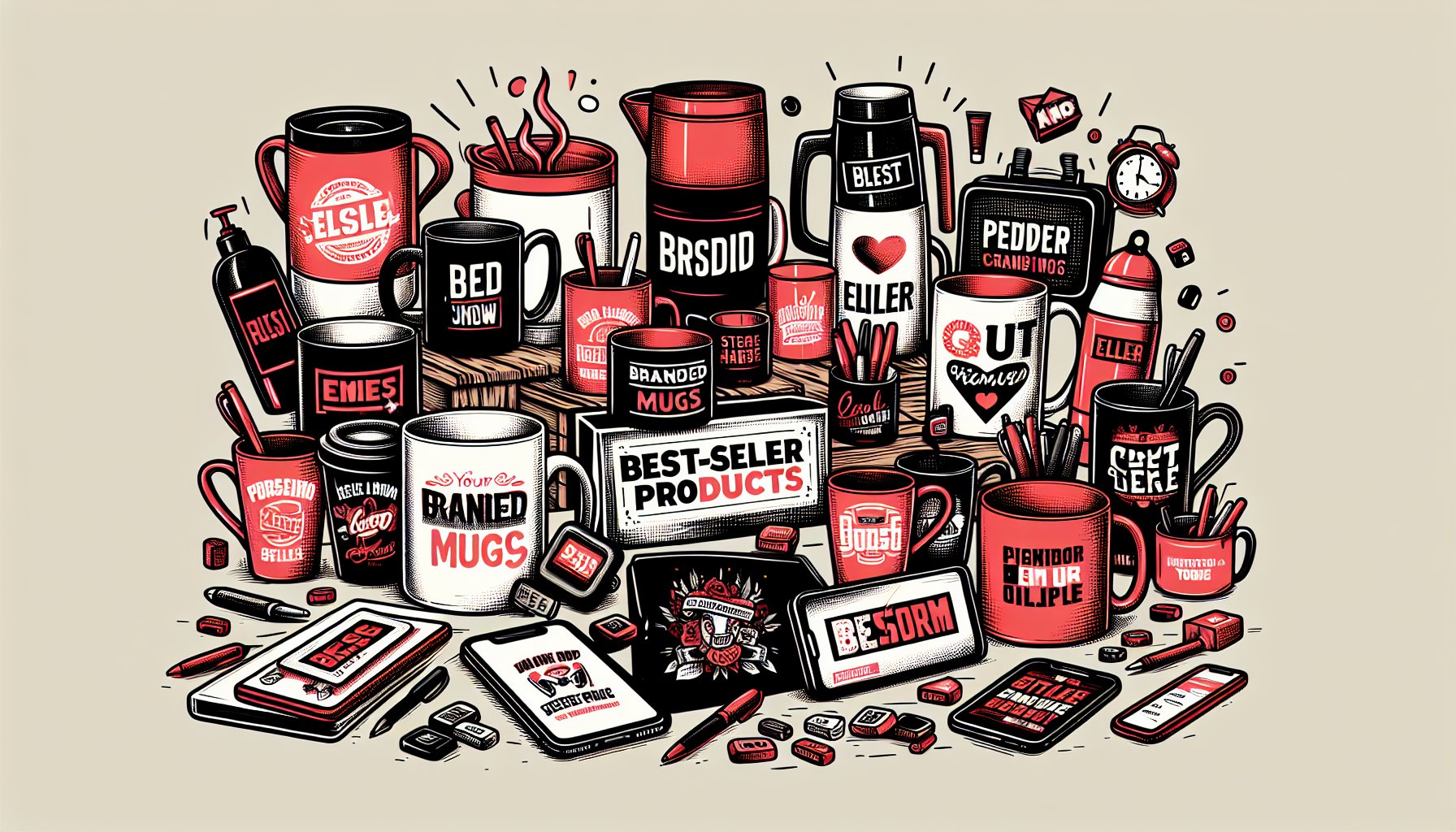 Top 10 best-selling branded mugs on Amazon for 2025, showcasing personalized products and consumer self-expression trends.