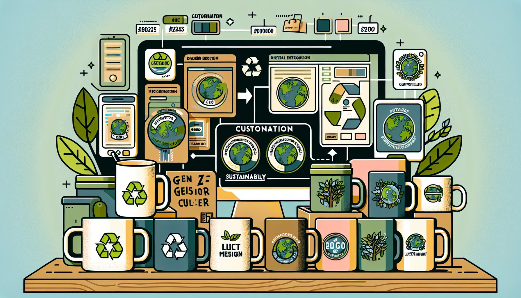 Branded mugs showcase sustainability, customization, and digital integration, appealing to Gen Z's promotional product preferences in 2025.