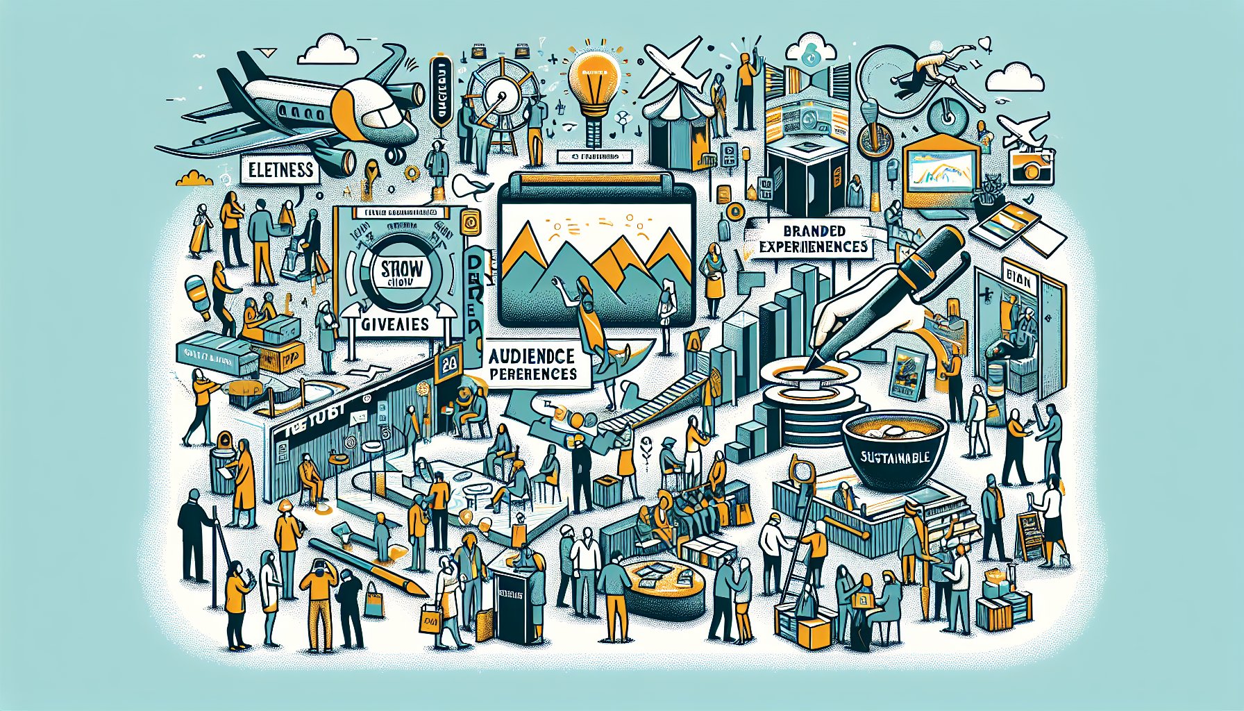 Creative trade show giveaways for 2025: engaging branded experiences, sustainable promotions, and impactful visual storytelling.