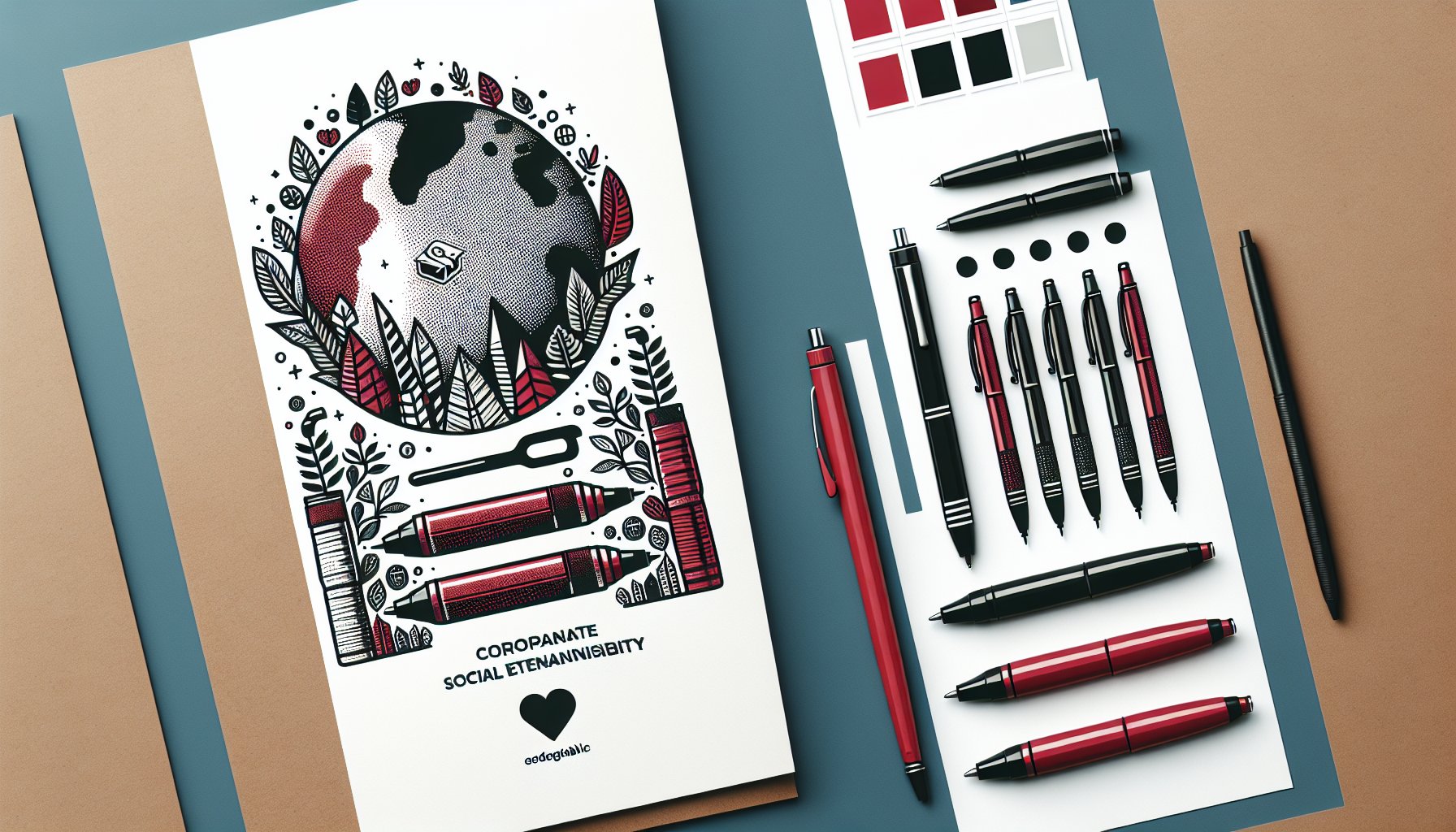 Sustainable promotional pens: eco-friendly alternatives using biodegradable materials for corporate social responsibility in 2025.