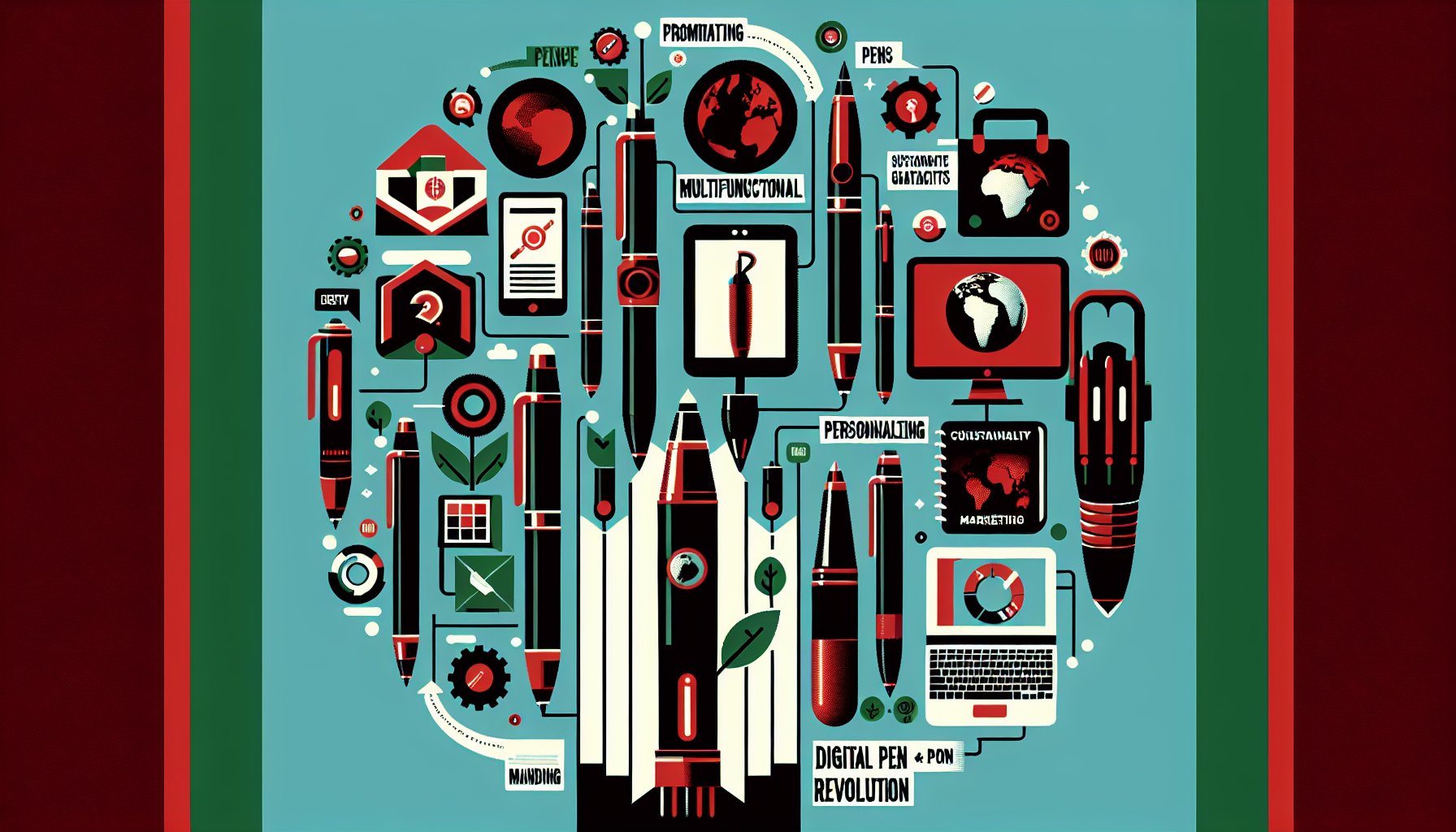 Trends in promotional pens for 2025: multifunctional gadgets, sustainability, personalized marketing, and the digital pen revolution.