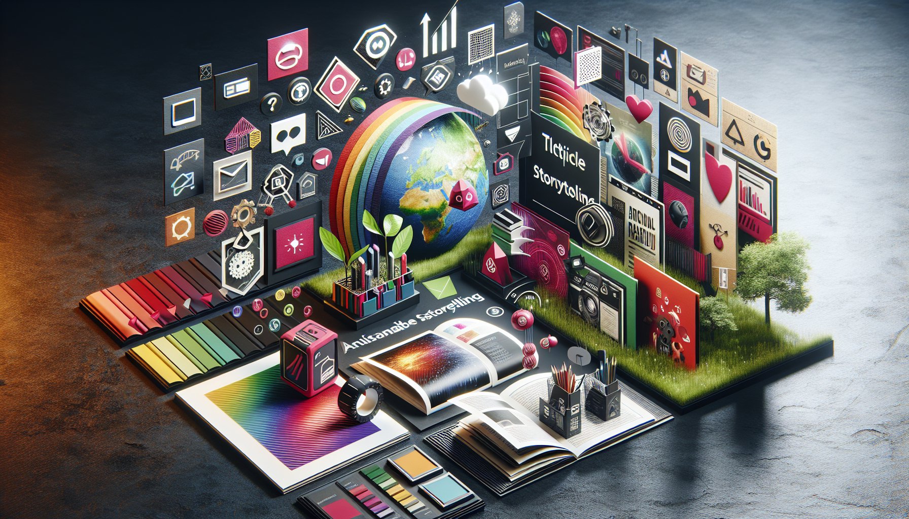 Guide to 2025's effective printed marketing materials, highlighting sustainable printing, tactile storytelling, and AR integration.
