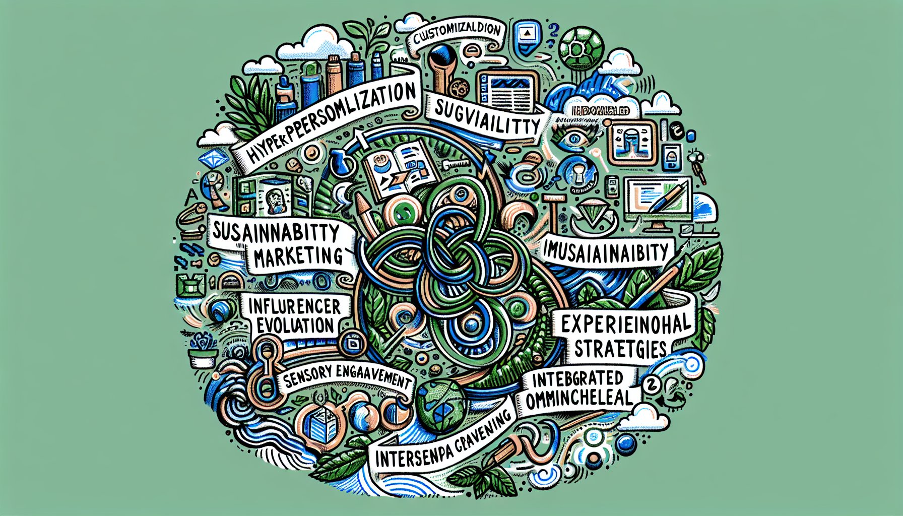 Five key trends in promotional marketing for 2025: hyper-personalization, sustainability, influencer evolution, experiential marketing, and omnichannel strategies.