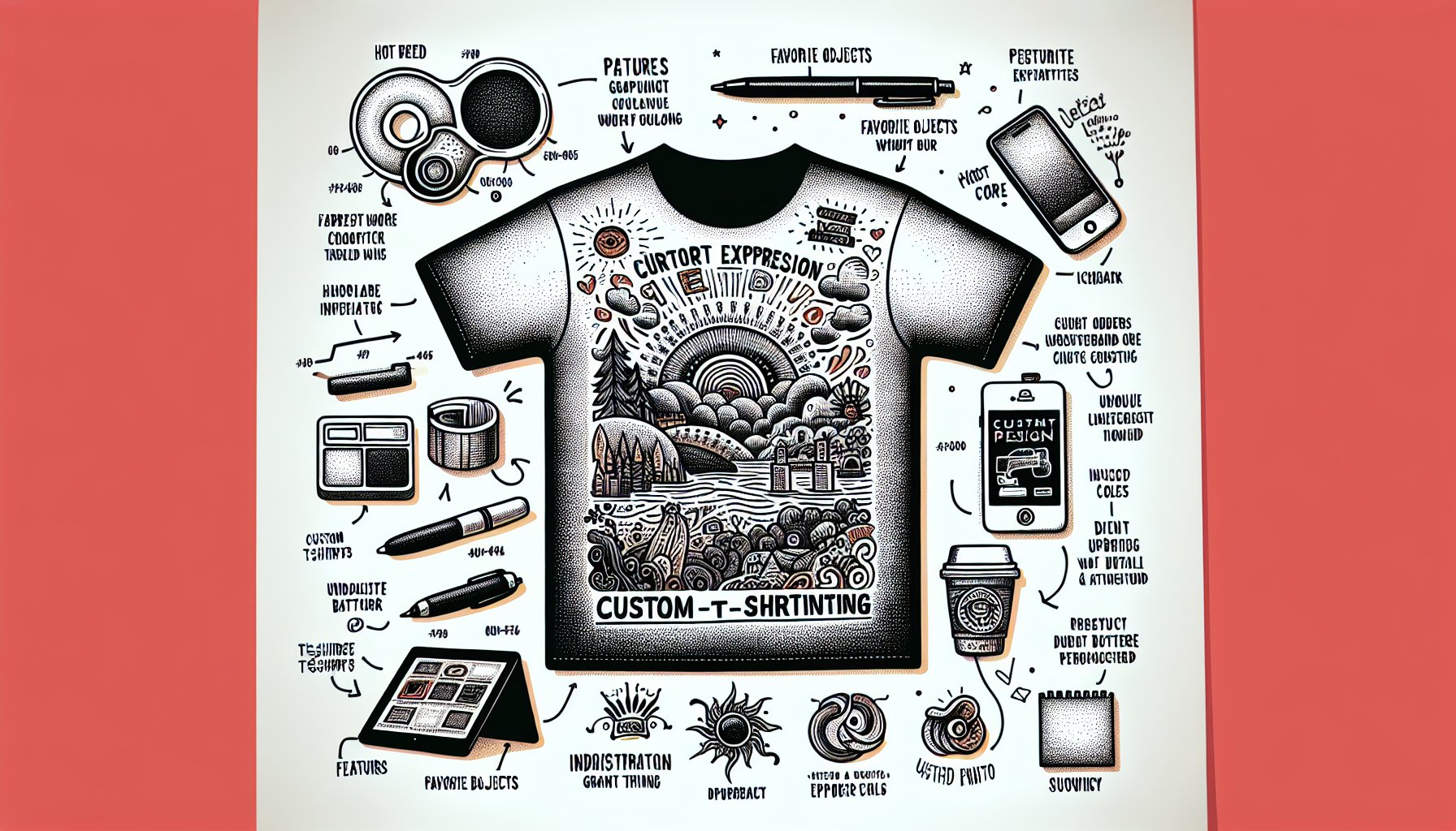 Guide to custom T-shirts showcasing design, printing techniques, and self-expression for brand identity.