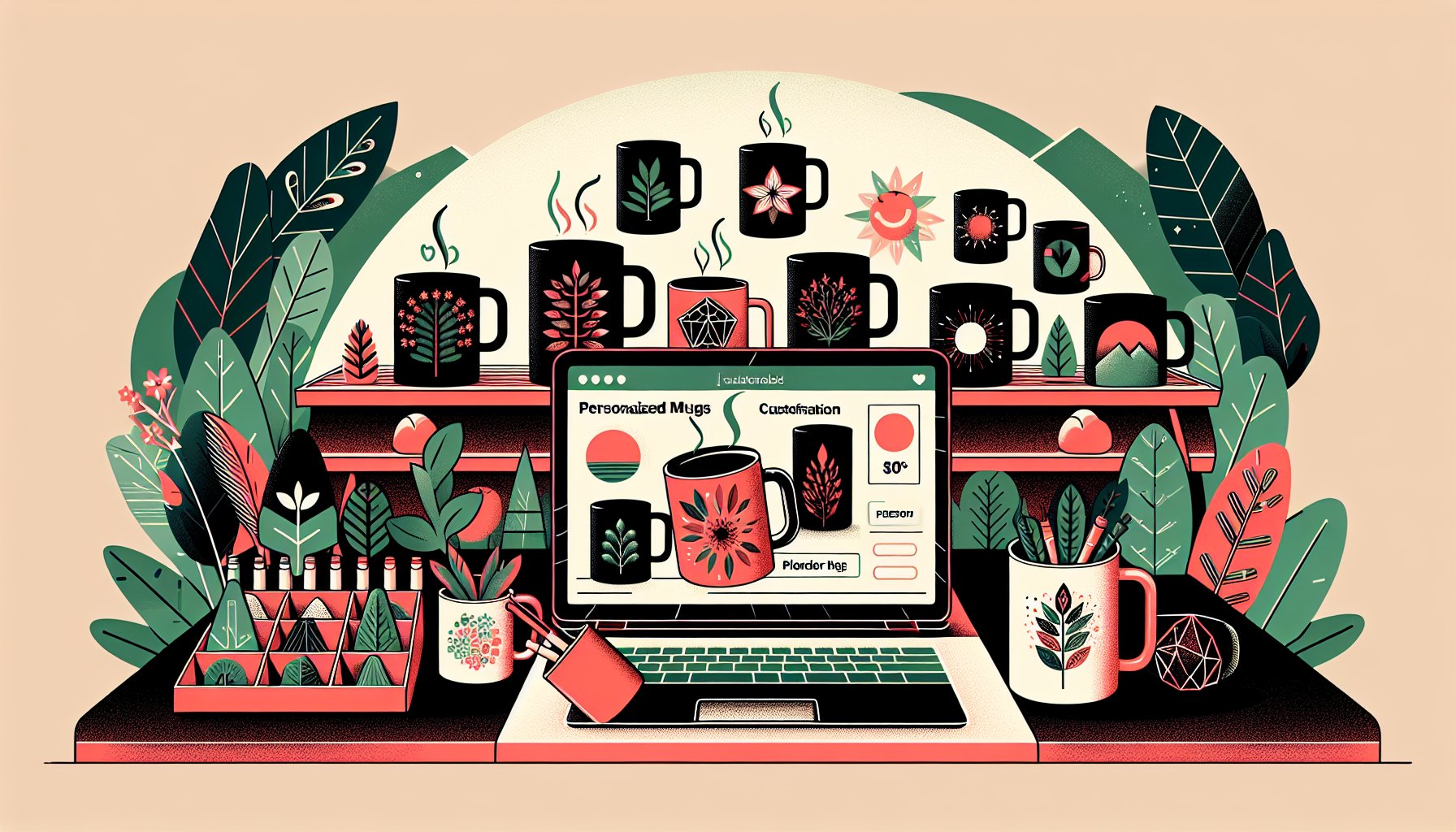 Personalized eco-friendly mugs trend in 2025, enhancing consumer engagement through sustainable practices in the digital marketplace.