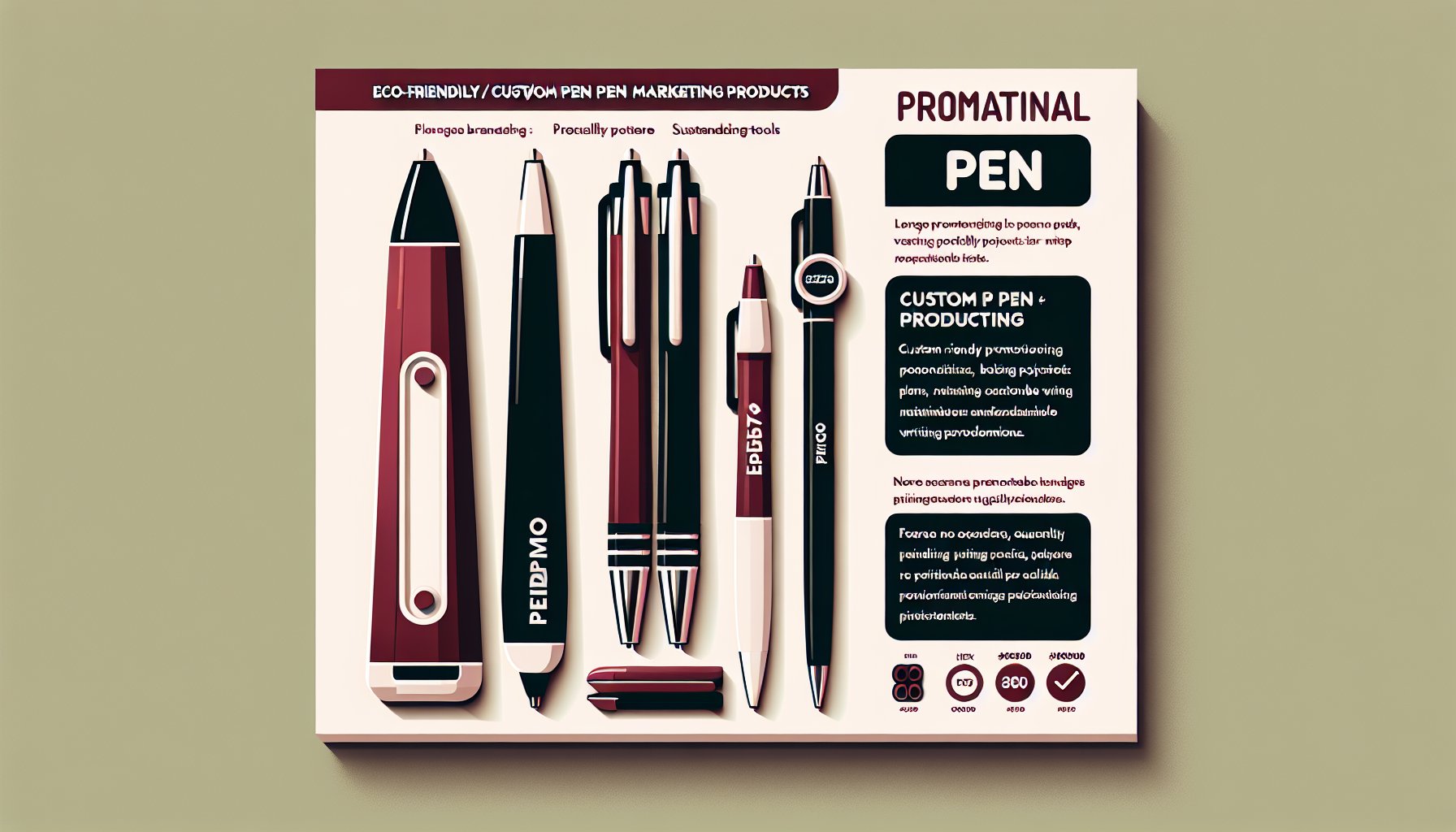 High-quality promotional pens for 2025: eco-friendly, custom branding tools for effective marketing.