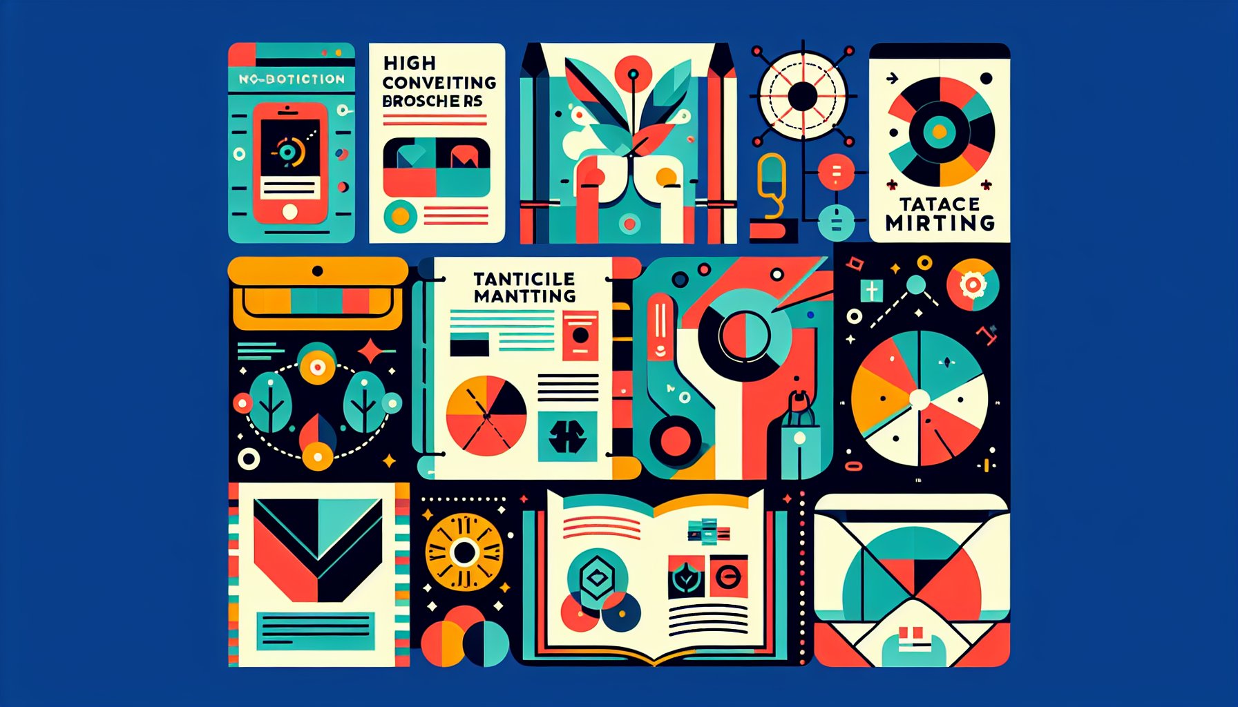 15 essential elements for high-converting brochure design, featuring tactile marketing and eco-conscious printing techniques.