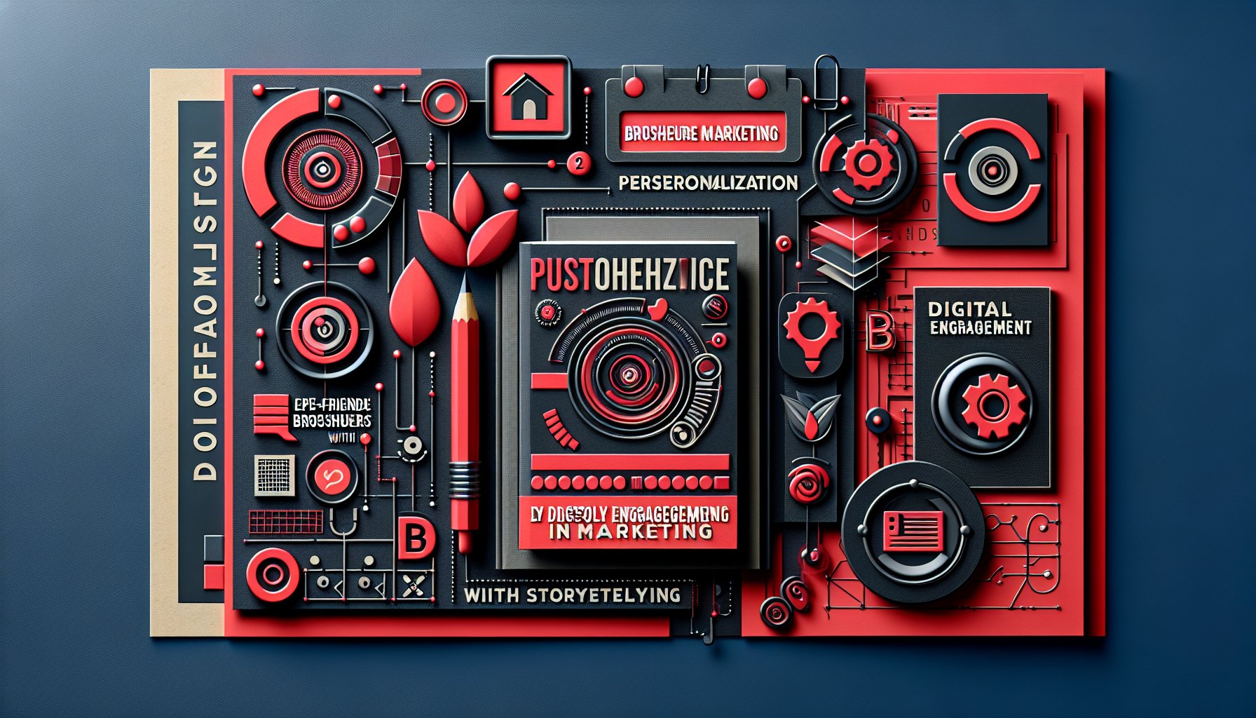 Creative brochure marketing ideas featuring hyper-personalization, eco-friendly designs, digital engagement, and storytelling.