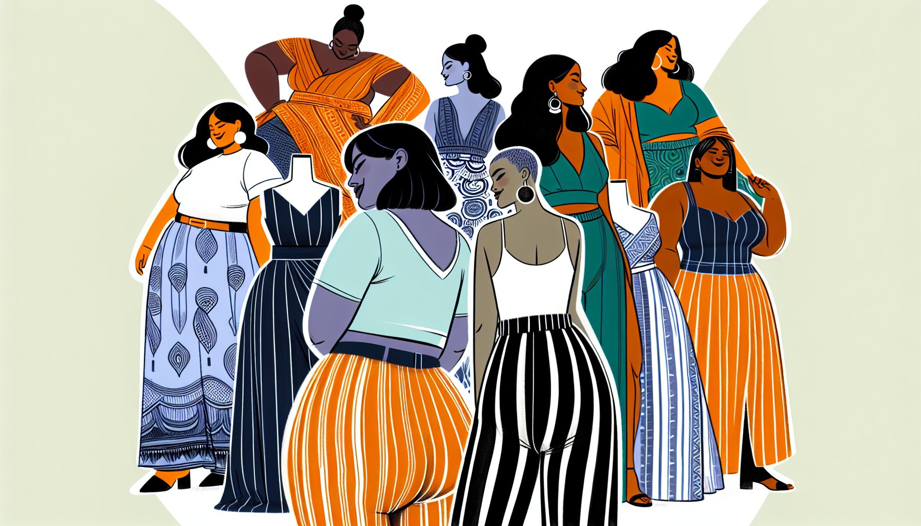 Trendy plus-size apparel celebrating body positivity and inclusive fashion through the INDIAsize project, styling curves beautifully.