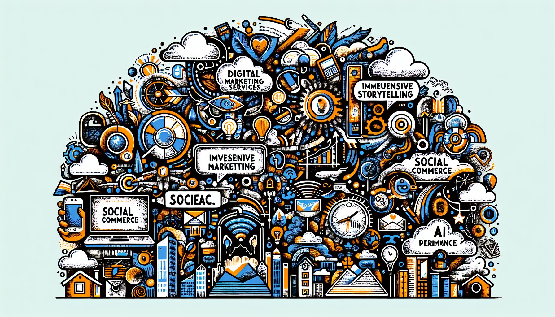 Comprehensive guide on digital marketing services, featuring data-driven strategies, immersive storytelling, and AI personalization.