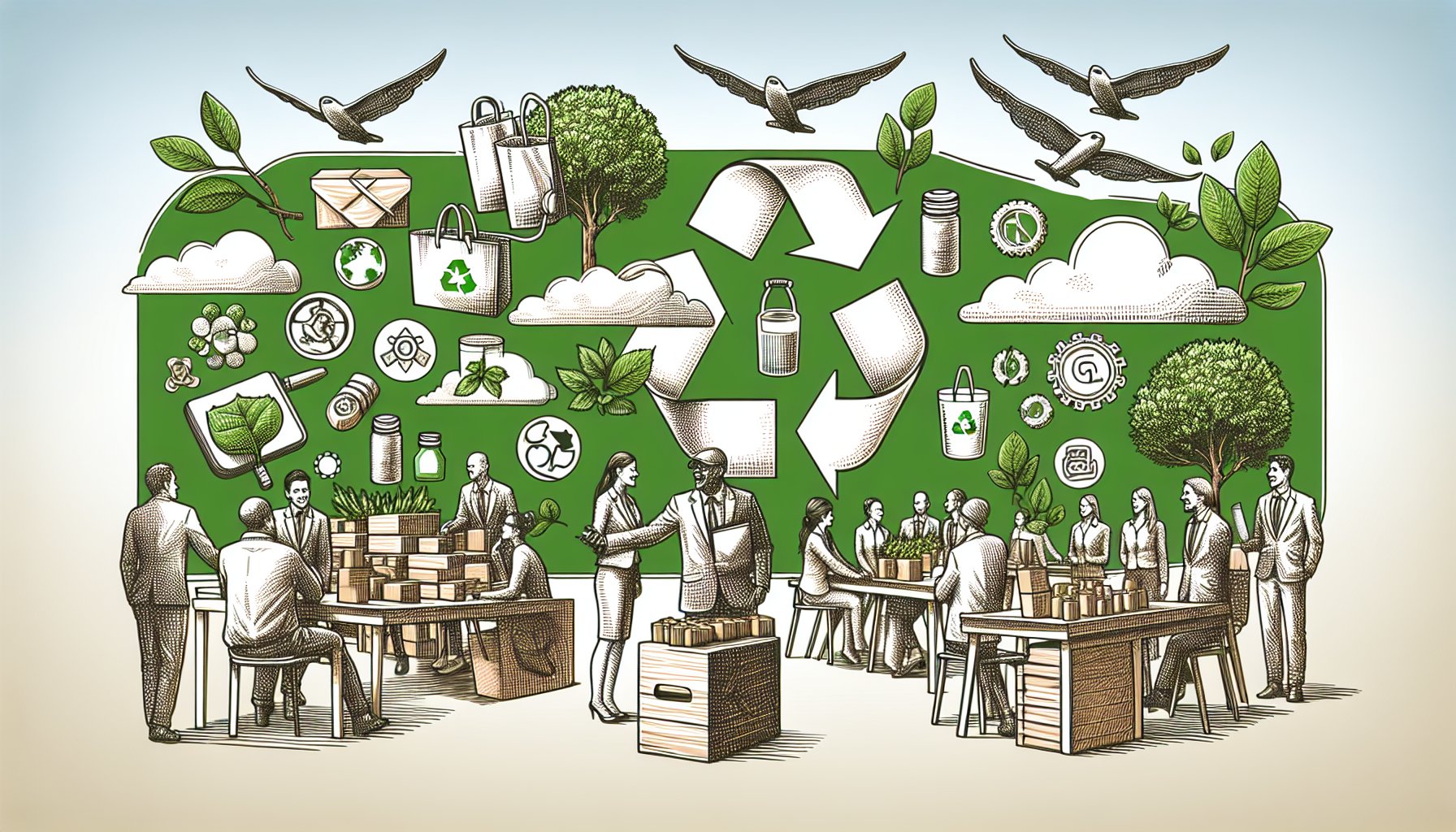 Eco-friendly trade show giveaways showcase sustainable branding with biodegradable items for effective green marketing strategies.