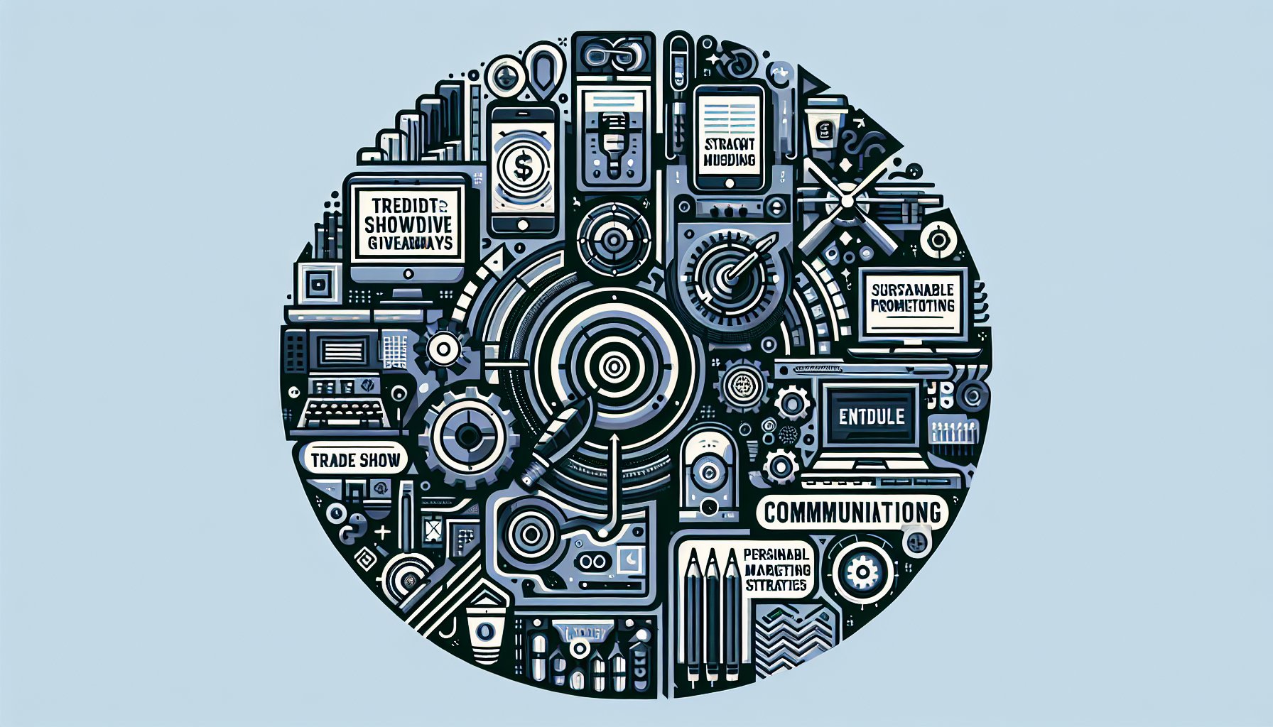 Trends in trade show giveaways for 2025: sustainable items, personalized marketing, tech engagement, and community focus.