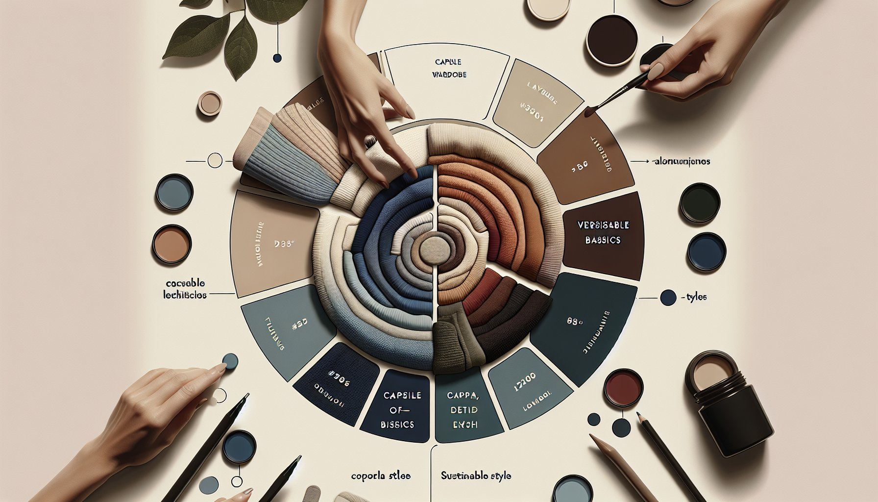 Versatile basics styled for a capsule wardrobe using layering techniques for sustainable fashion and personal style.