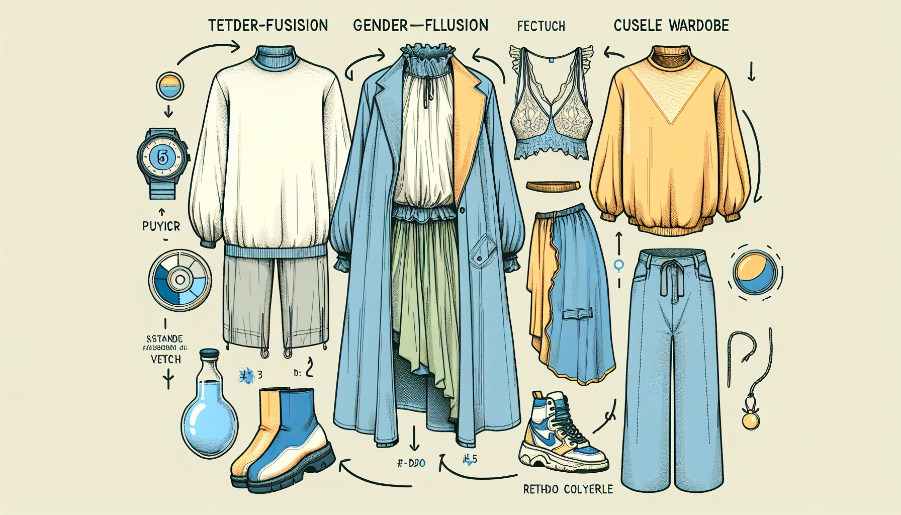 10 apparel trends for 2025 featuring sustainable fashion, tech-infused garments, gender-fluid styles, and vintage looks.