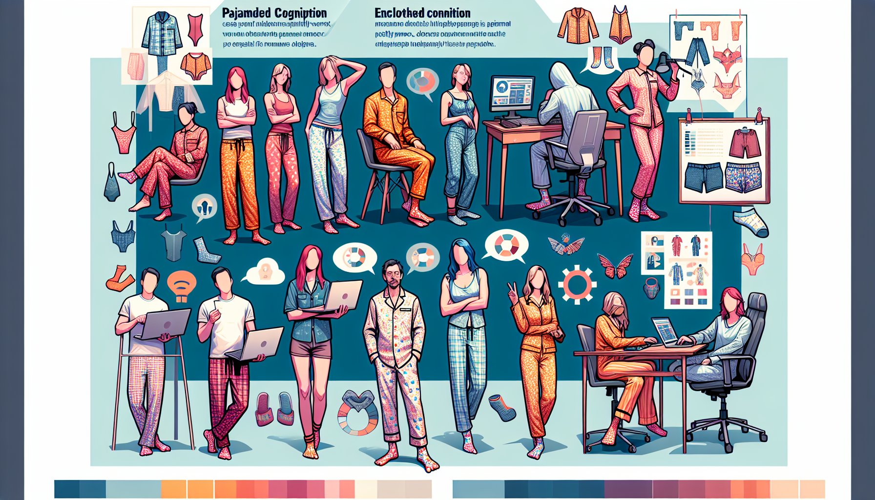 Comfortable remote work attire blending sustainable fashion and the Pajama Paradox for enhanced productivity and enclothed cognition.