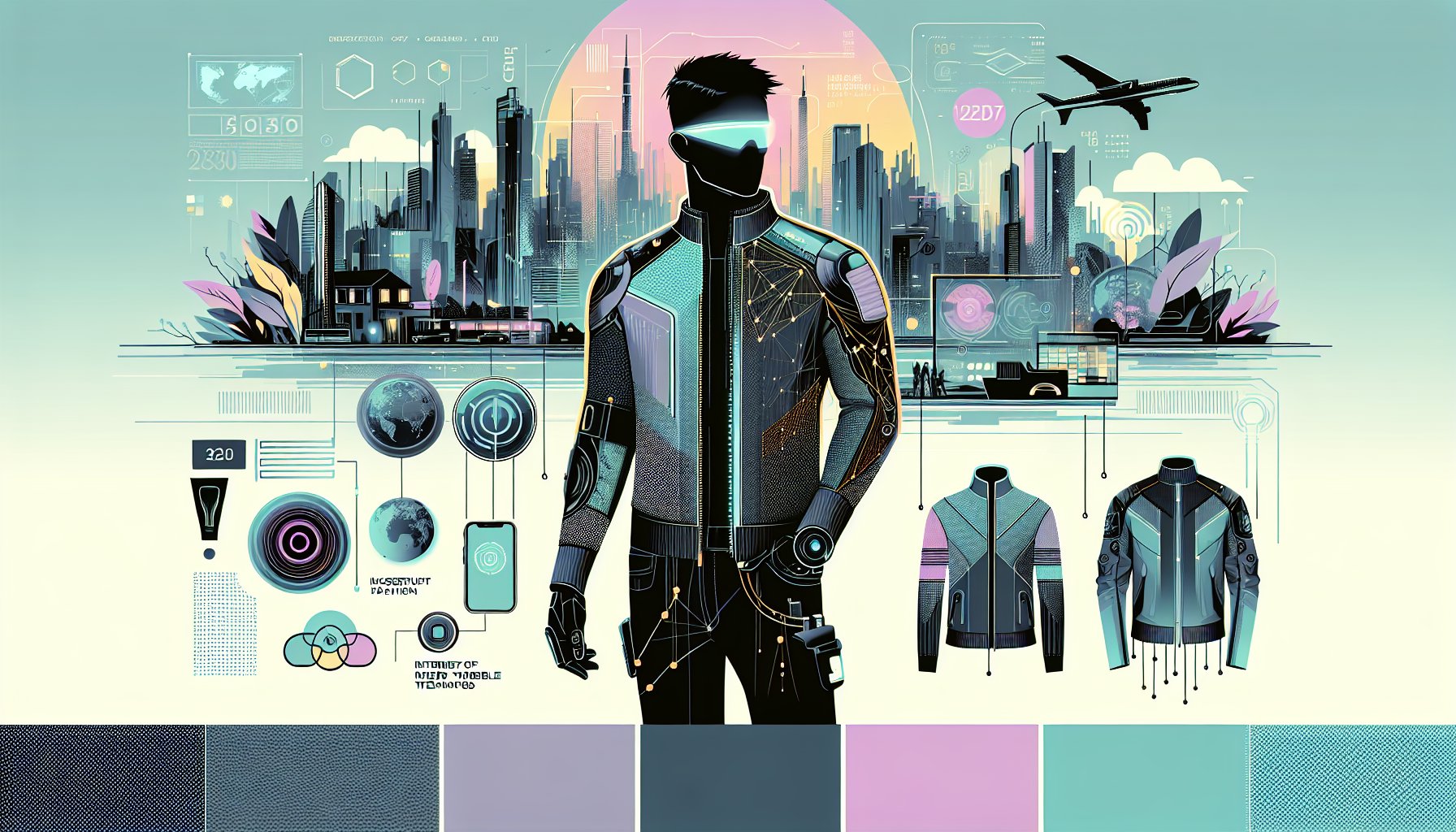 Tech-infused jackets showcase smart textiles and eco-conscious fashion, integrating innovations for the Internet of Wearable Things.