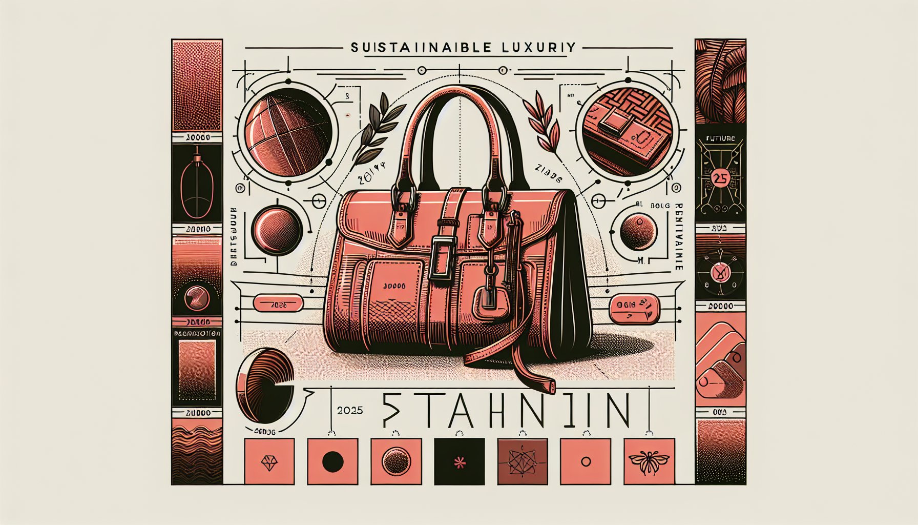 Luxury bag trends 2025 showcase sustainable designs, coral colors, and personalized styles in innovative handbags.