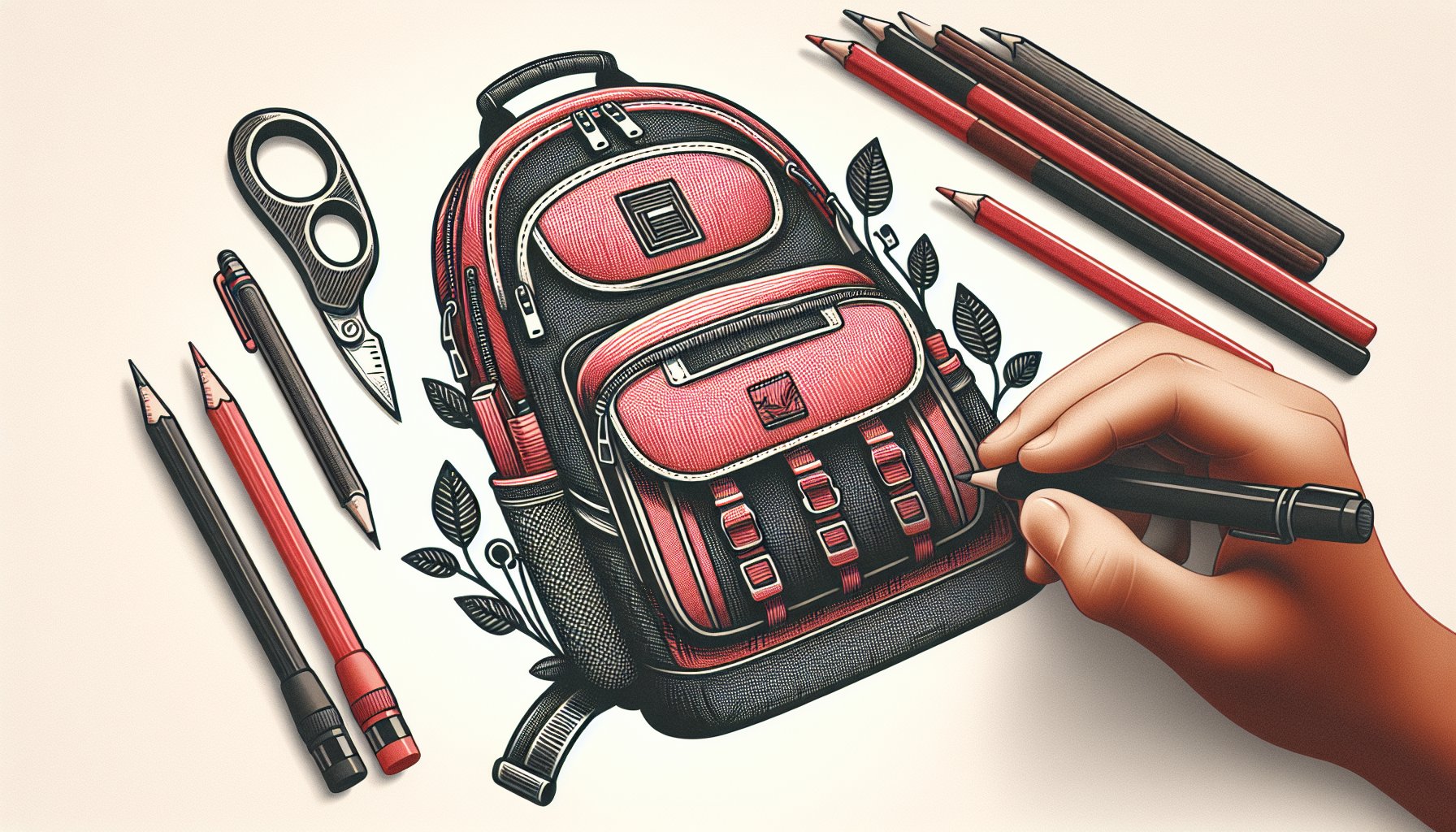 A school backpack showcasing eco-friendly materials, organizational features, comfort, and durability for students.