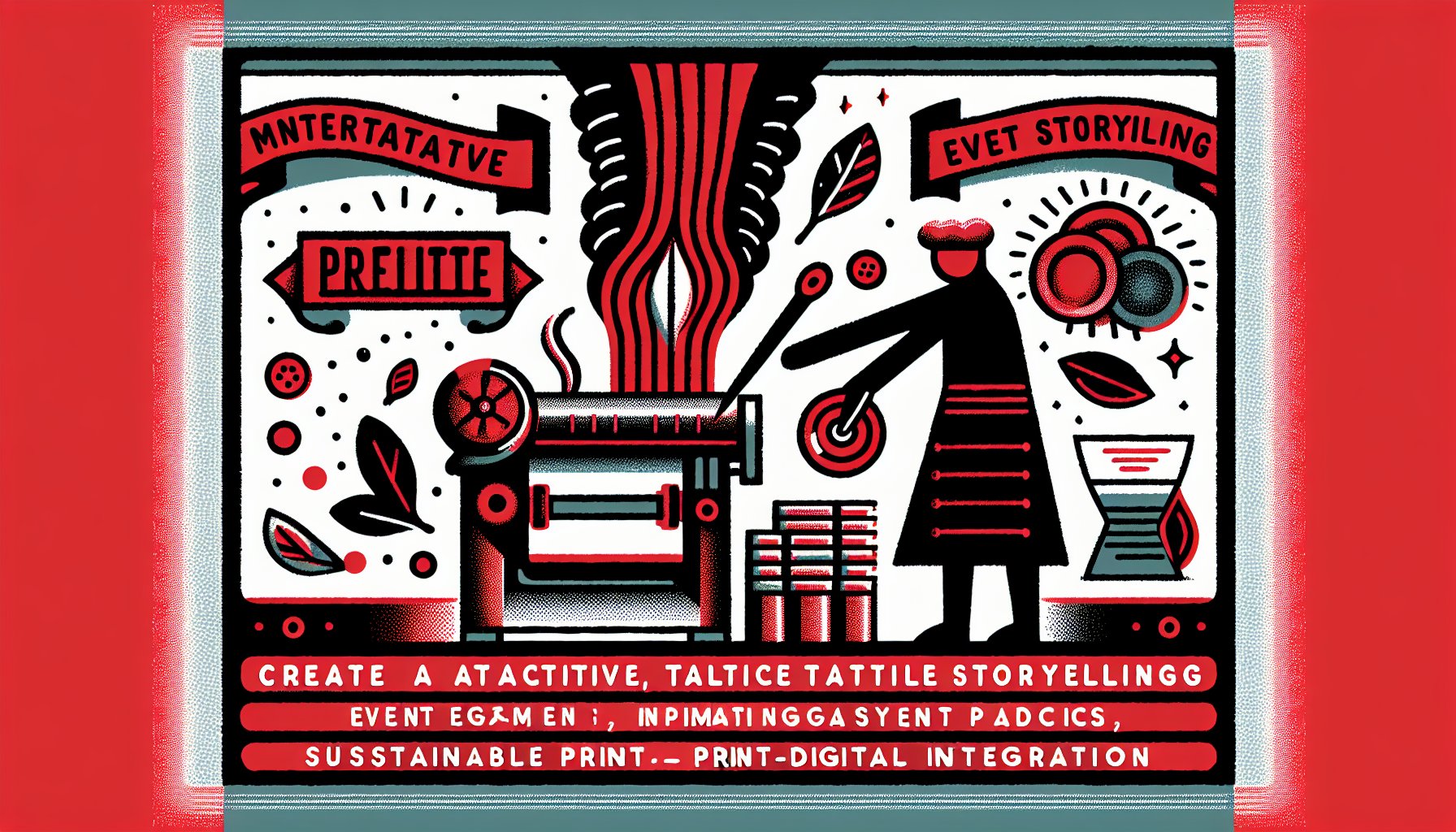 Effective print marketing for event engagement through tactile storytelling and sustainable practices, integrating print and digital.