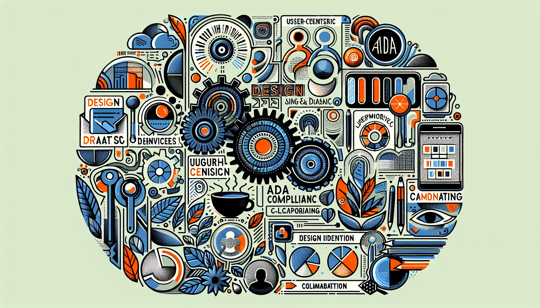 Overview of design services focusing on user-centric design, ADA compliance, brand identity, and effective design collaboration.