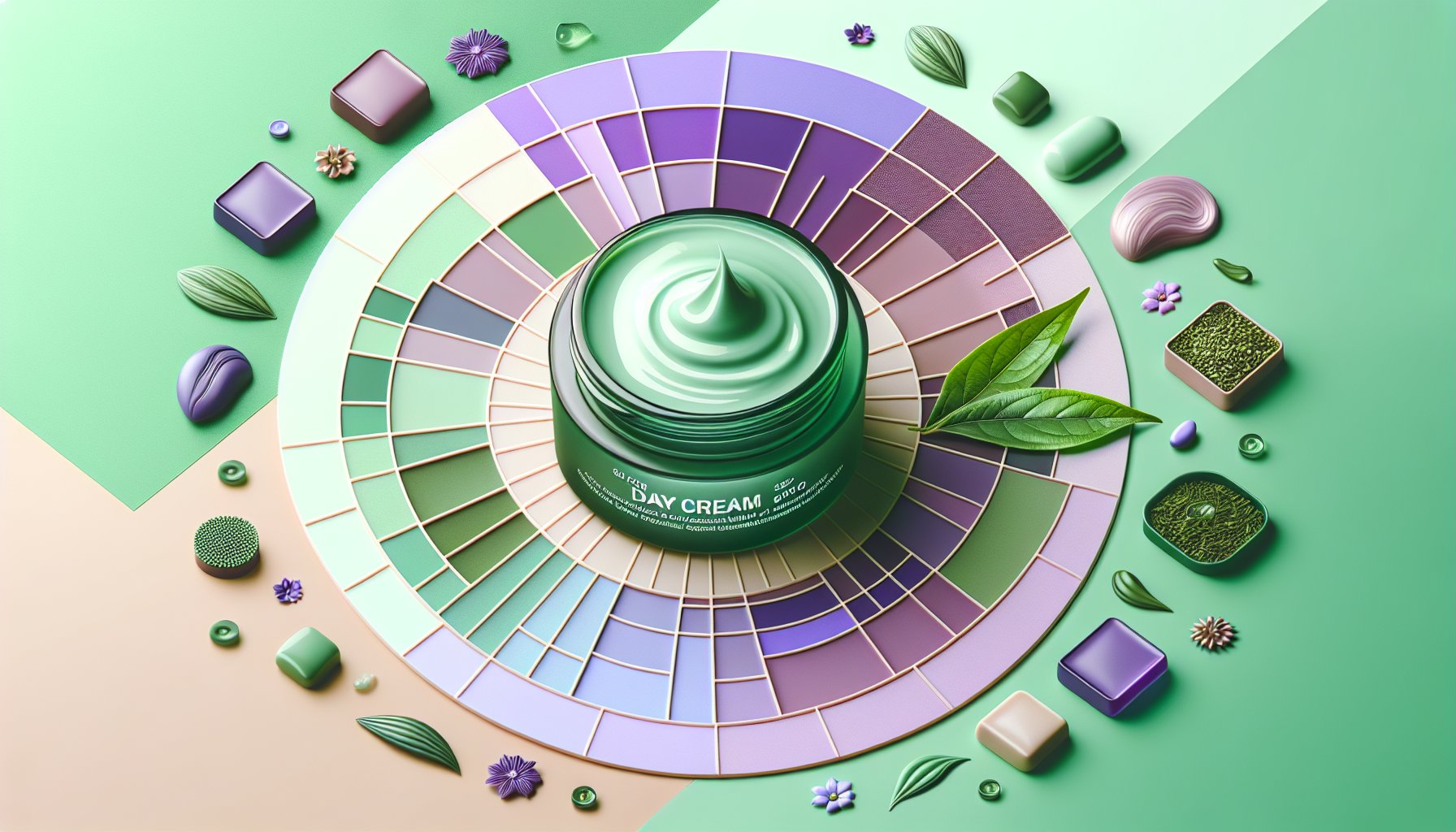 Green cream with green tea extract and antioxidants enhances skincare routines for eco-friendly beauty with Tigoderm Day Cream.