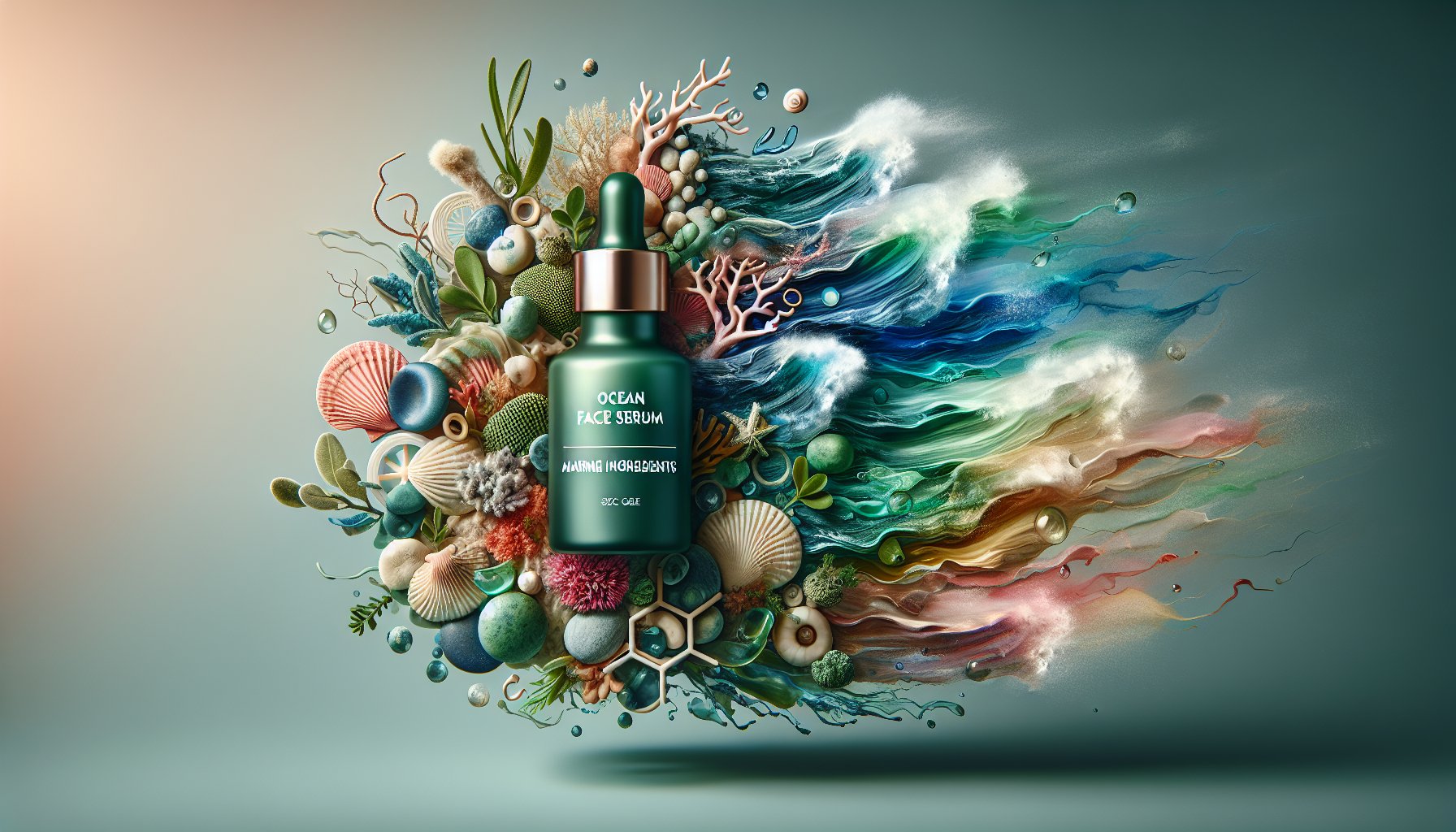 Ocean Face Serum guide highlighting marine ingredients for eco-friendly, hydrating skincare and sustainable beauty practices.