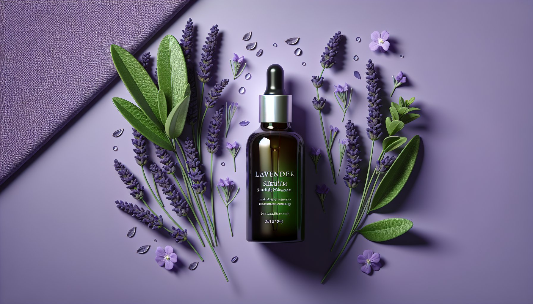 Lavender face serum offers calming, anti-inflammatory benefits for sustainable skincare and aromatherapy.