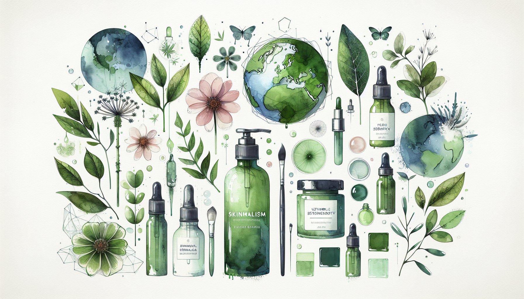 Top green face serums of 2025 highlighting eco-conscious skincare with plant stem cells and sustainable beauty for skinimalism.