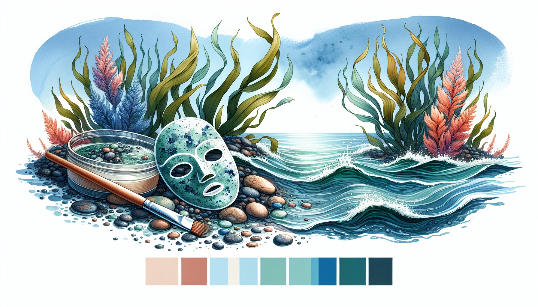Ocean facial mask recipe featuring marine minerals, seaweed, and algae for a holistic, sustainable beauty ritual.