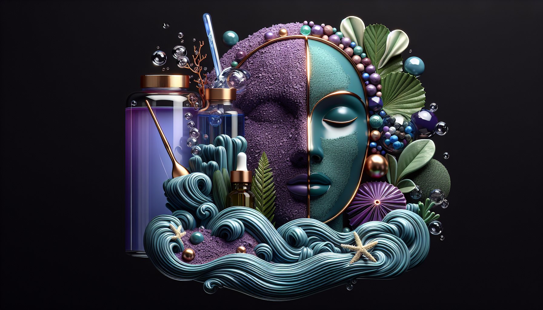 Ocean facial mask and scrub guide for skincare routines using marine-derived ingredients and pH balancing plant-based formulas.