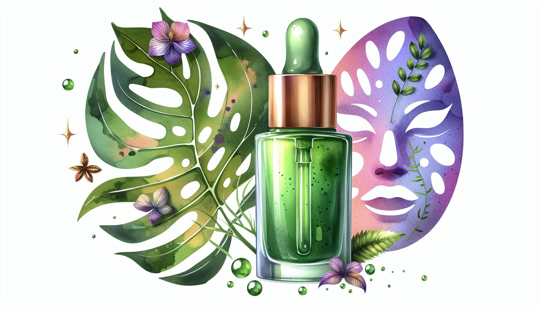Guide to selecting the best green face serum for your skin type, featuring natural ingredients and sustainable skincare from Island Mist.